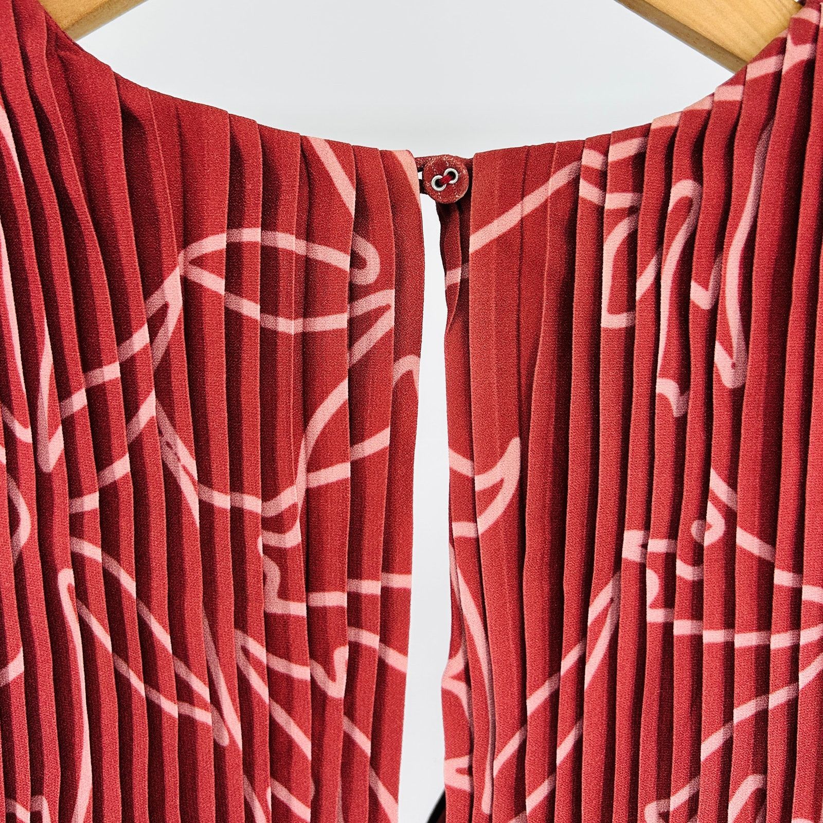 Other C/Meo Collective Red Dream Chaser Sexy Micro Pleat Playsuit Size 34" / US 12 / IT 48 - 6 Thumbnail