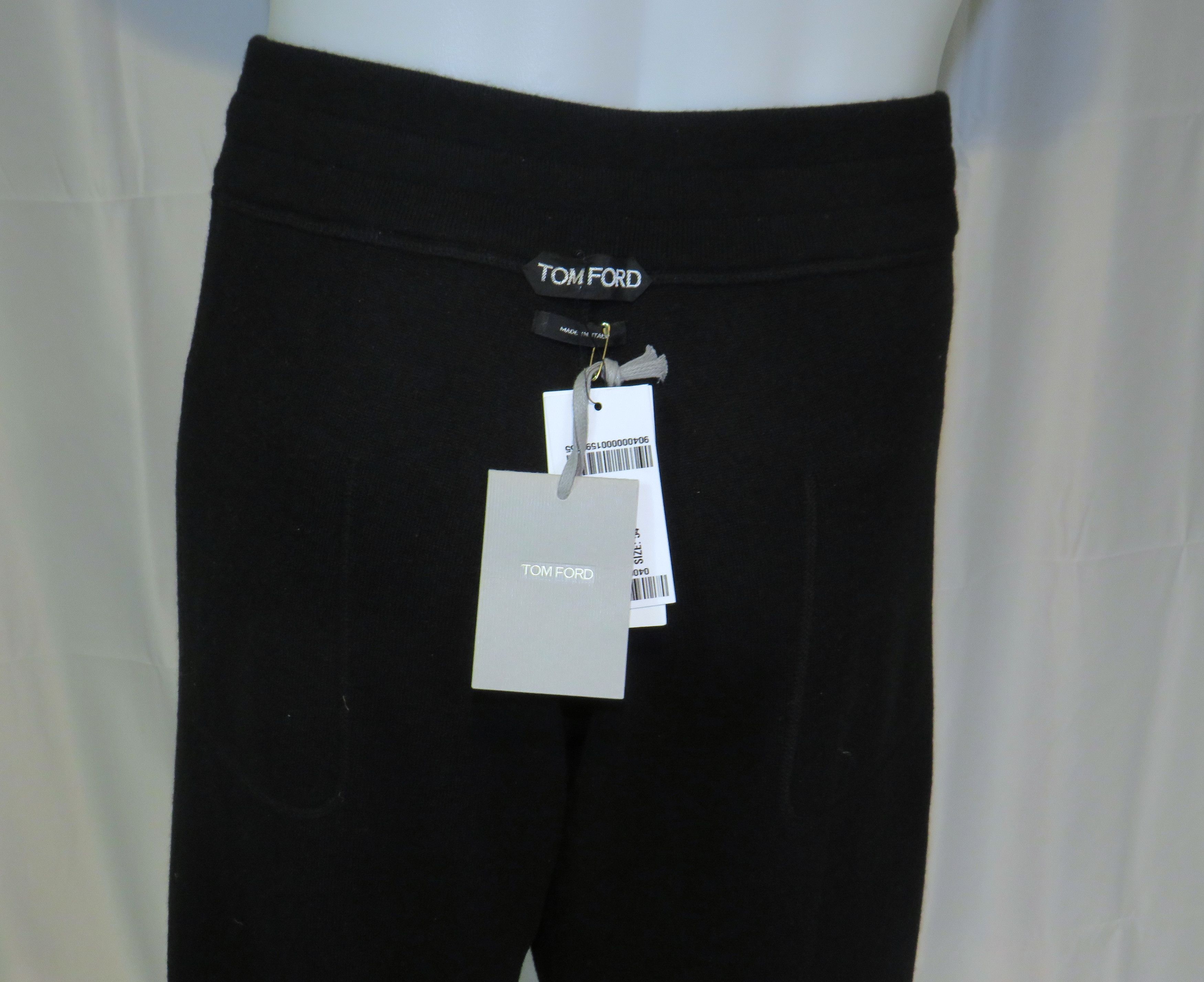 Tom Ford Black Cashmere Blend Joggers Cuffed Sweat Pant 54 NWT $3000 Size US 38 / EU 54 - 11 Thumbnail