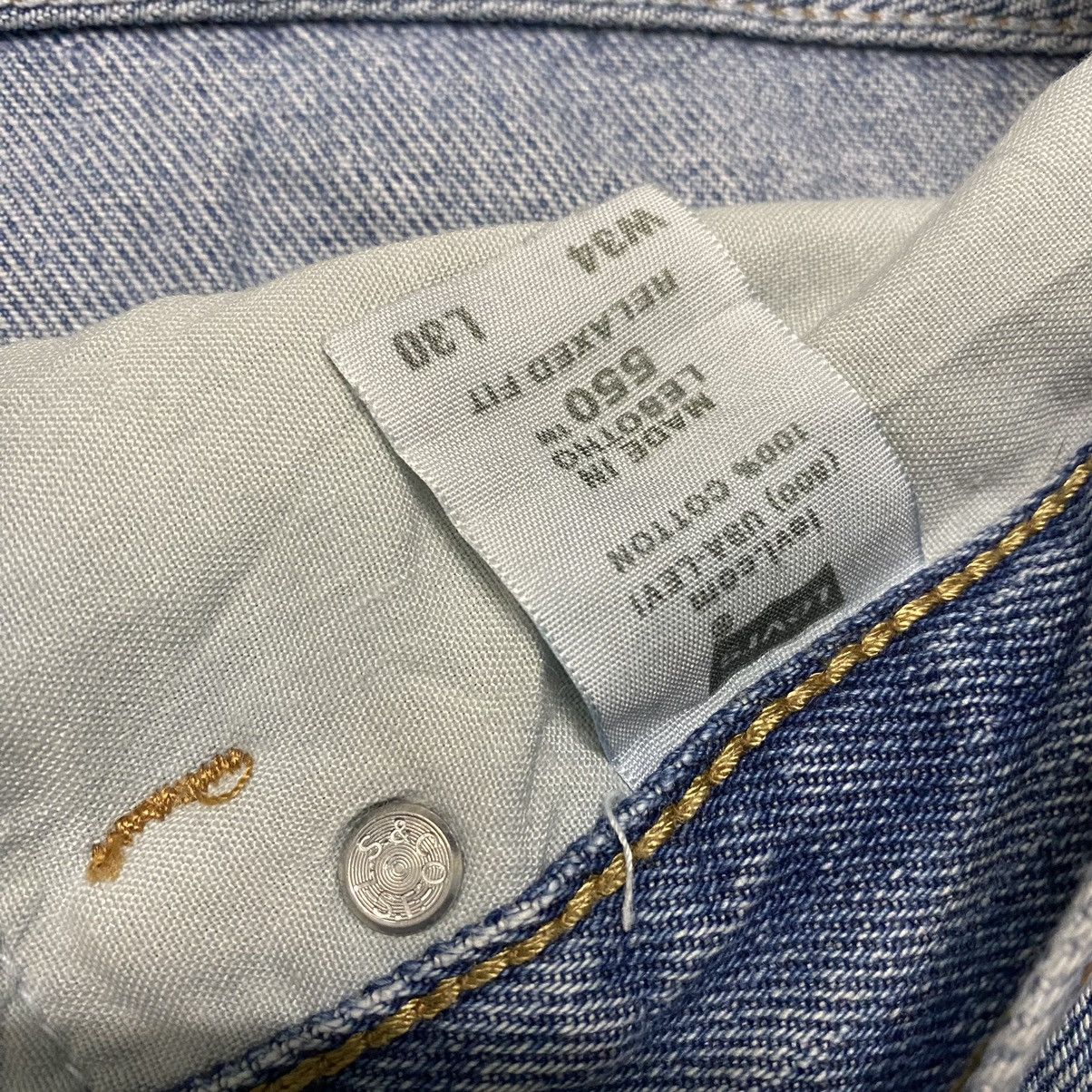 Levi's Vintage Levi's 550 Jeans Relaxed Light Wash Blue Denim Size US 34 / EU 50 - 6 Thumbnail