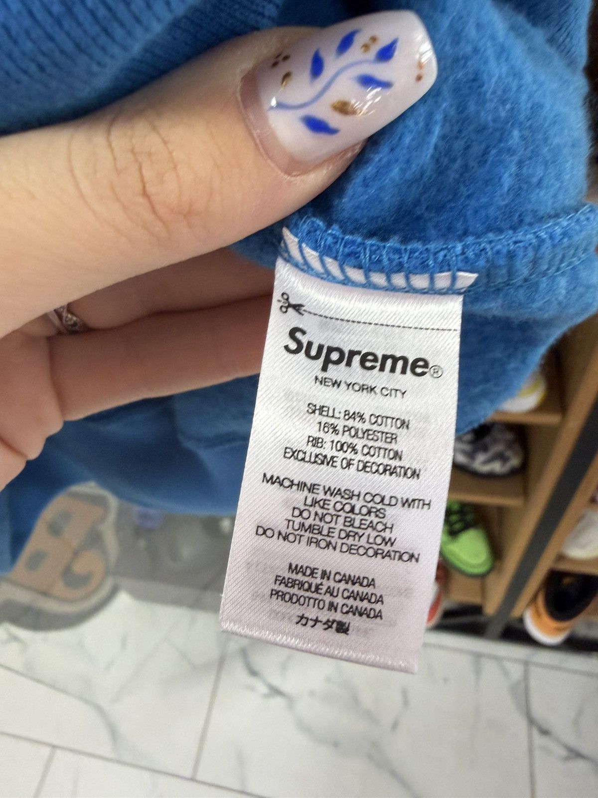Supreme Supreme Bogo Crew Neck ‘Cyan’ Size US S / EU 44-46 / 1 - 5 Thumbnail