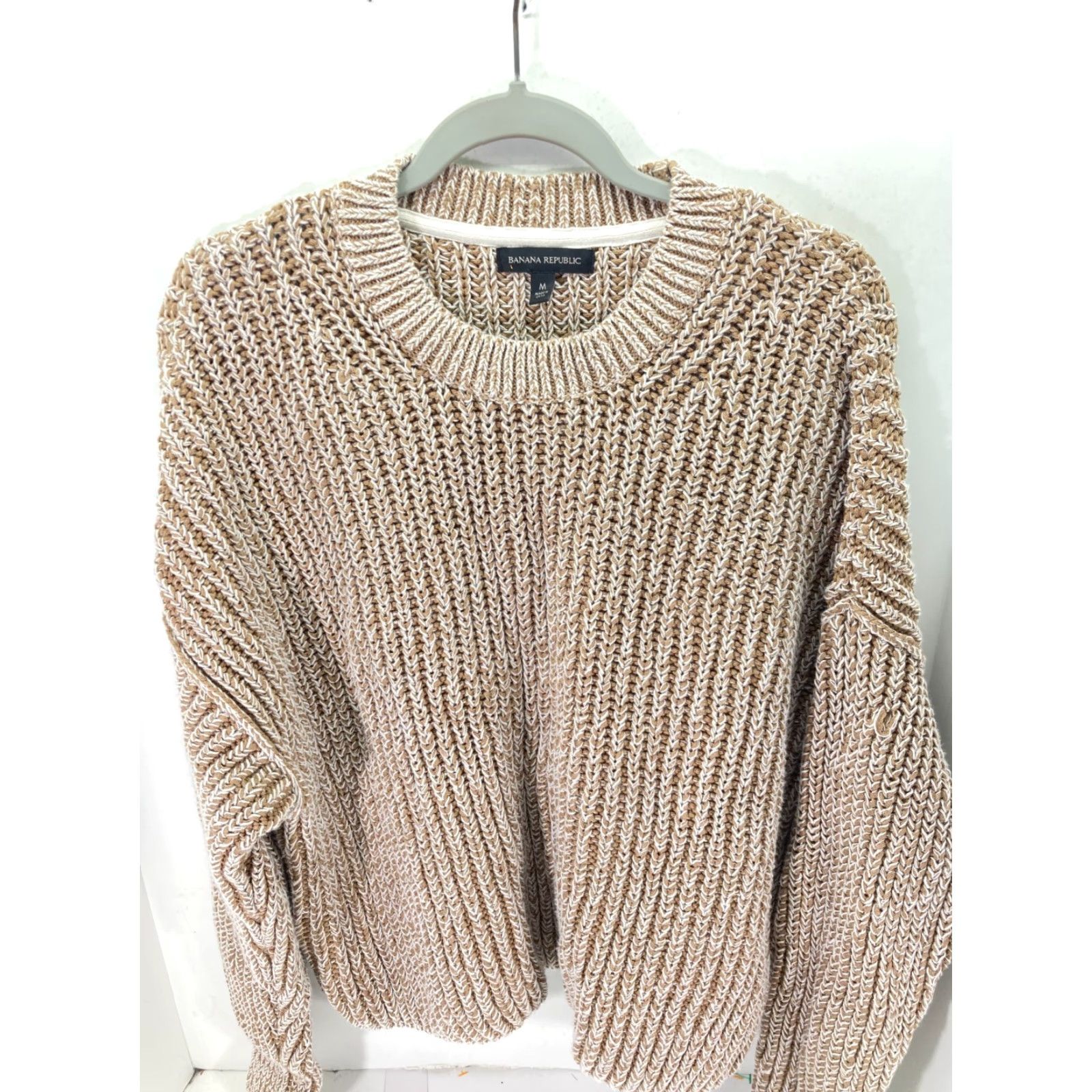 Banana Republic Banana Republic Sweater Womens M Brown Ribbed Knit Crew Neck Dolman Sleeve Size M / US 6-8 / IT 42-44 - 2 Thumbnail
