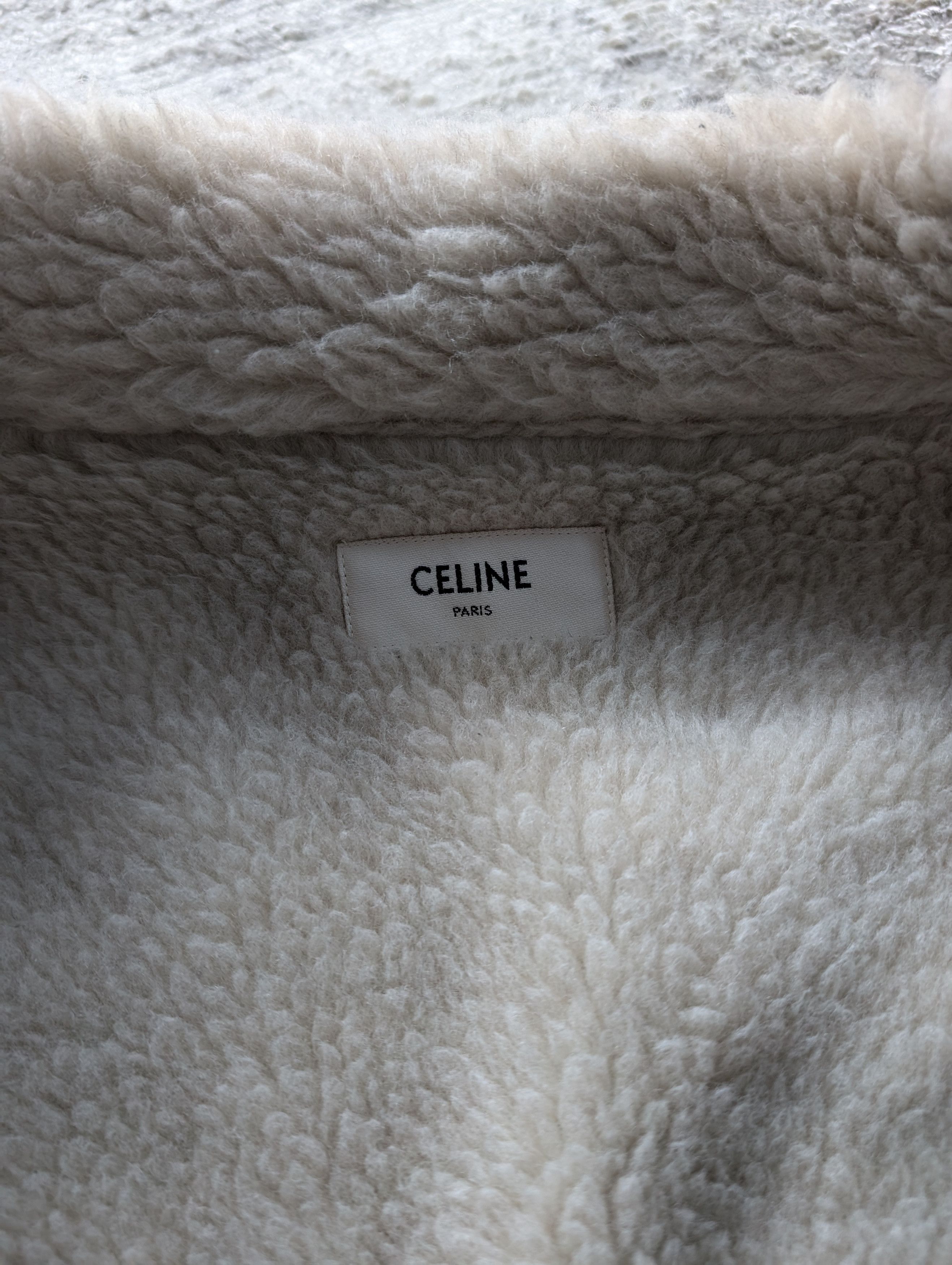 Celine × Hedi Slimane Celine Sherpa Denim Jacket Men's Size Small Size US S / EU 44-46 / 1 - 2 Thumbnail