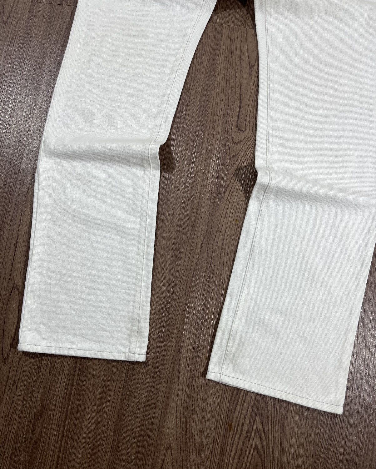 Yohji Yamamoto INED HOMME White Straight Denim Pants Made In Japan Size US 31 - 6 Thumbnail