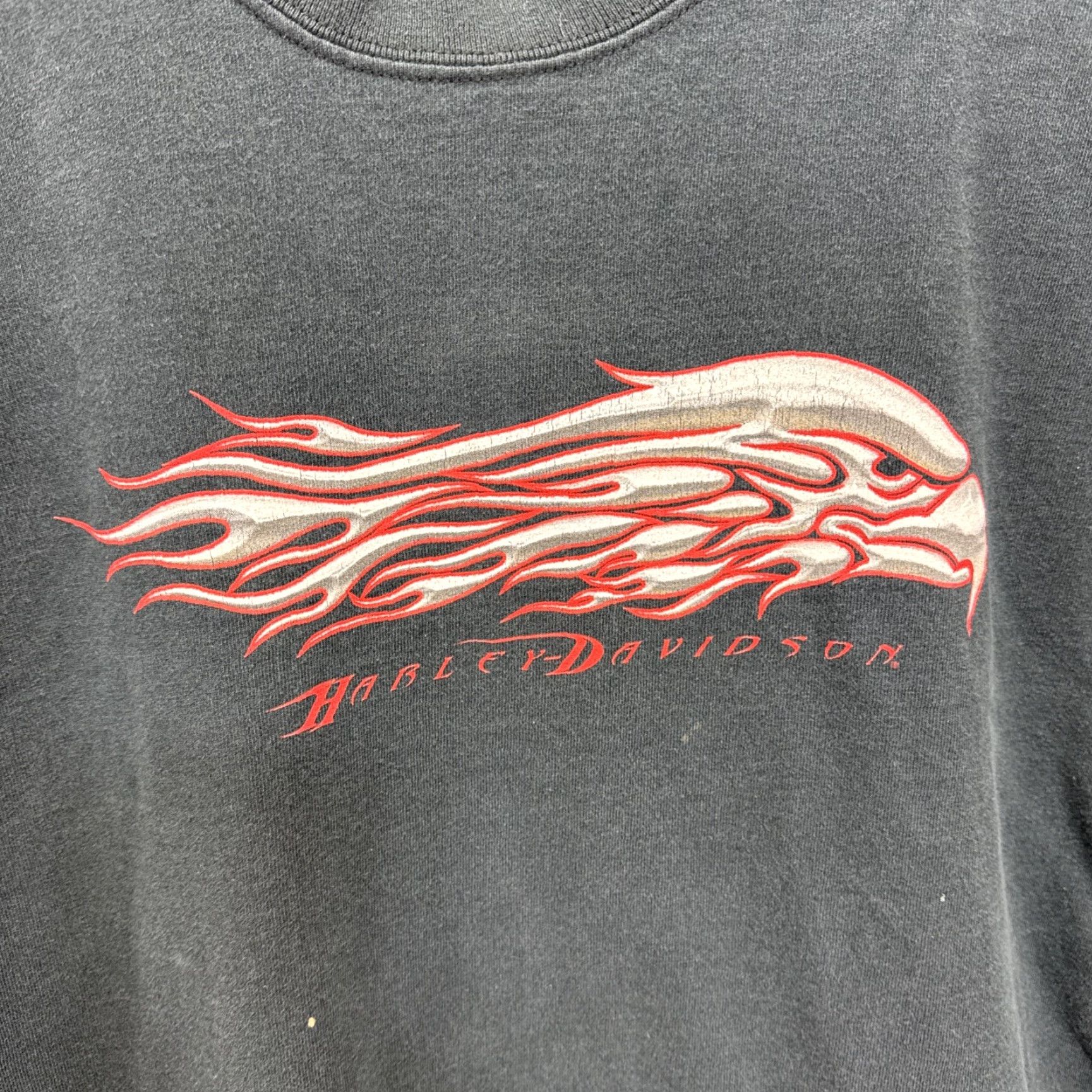 Harley Davidson VINTAGE Harley-Davidson Metal Eagle Flames Long Sleeve XL Unisex Black 1990s Graphic Tee Size US XL / EU 56 / 4 - 7 Thumbnail