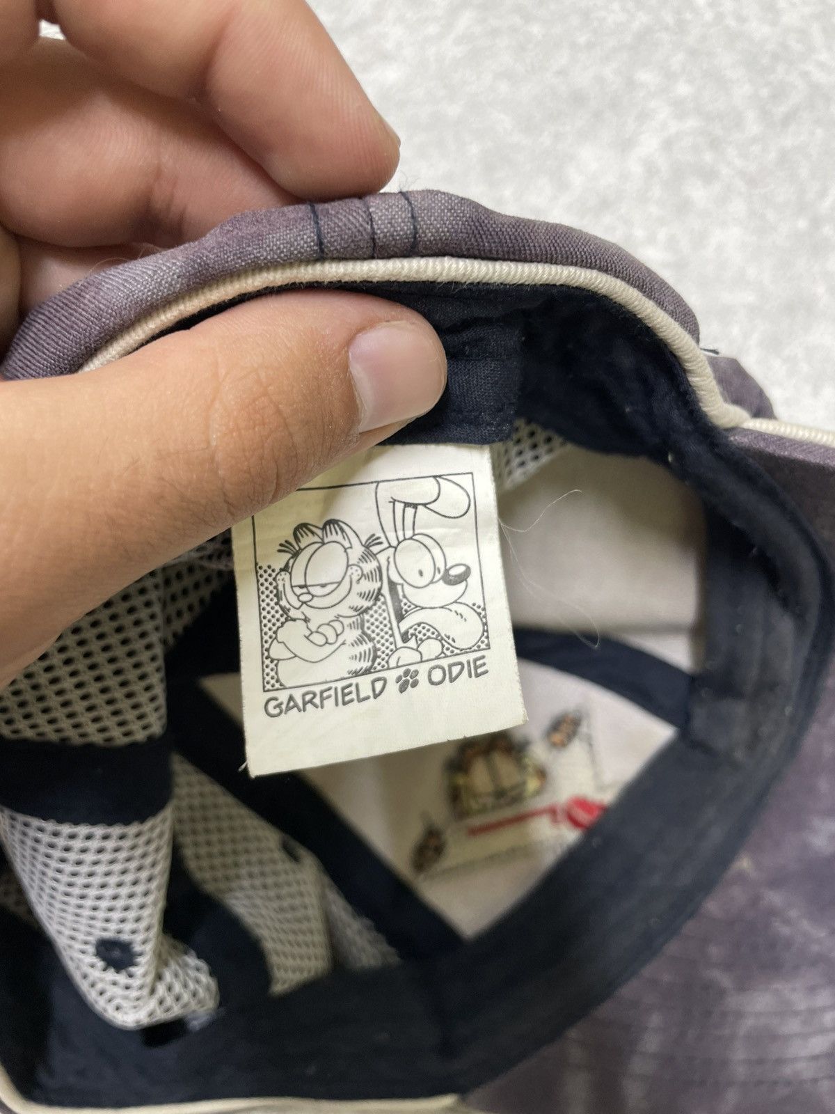 Drew Pearson × Iceberg Vintage Garfield Cap With Psychedelic Tie-Dye Wash And Treme Size ONE SIZE - 3 Thumbnail