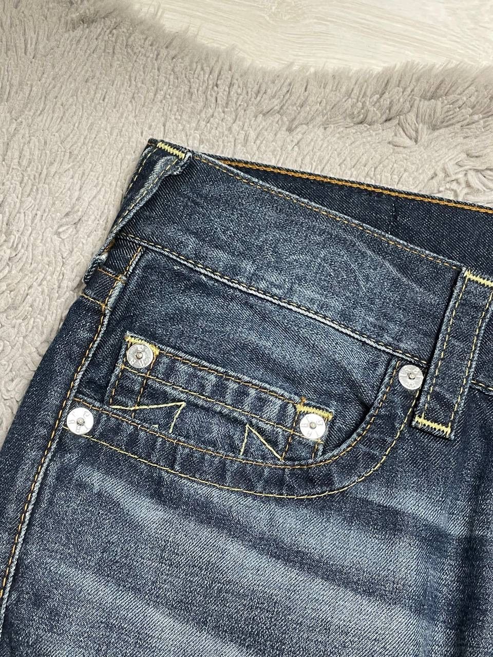 True Religion × Vintage True Religion Denim Shorts Big Logo SWAG Y2k Size US 32 / EU 48 - 7 Thumbnail