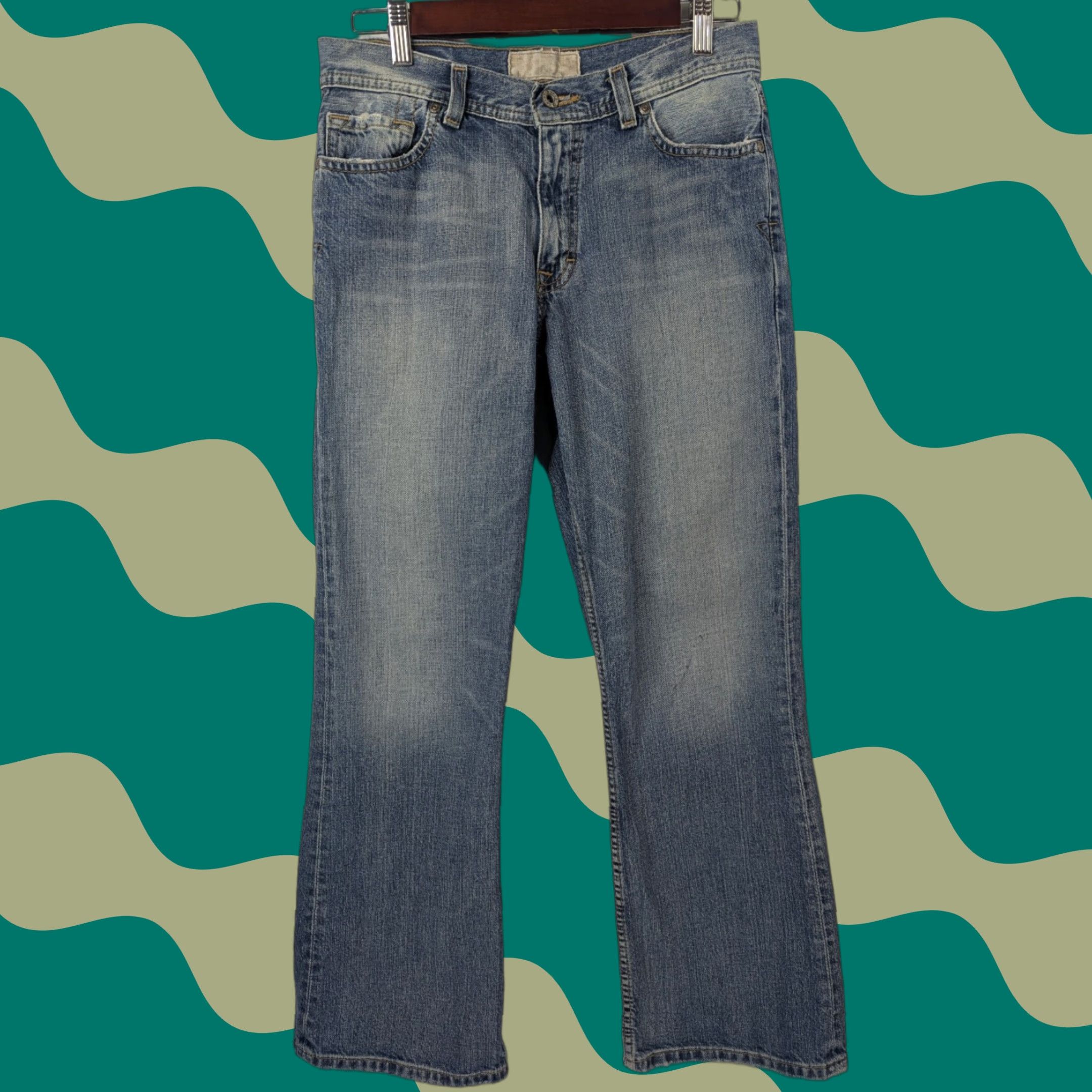 Vintage VINTAGE Buckle Jeans Womens 30x30 Bootcut Flares Mid Rise Blue Denim Cotton Blend, Cotton Advanced Search: Buckle Bke Jeans, Bootcut, Mid Rise, Flared Size 30" / US 8 / IT 44 - 1 Thumbnail