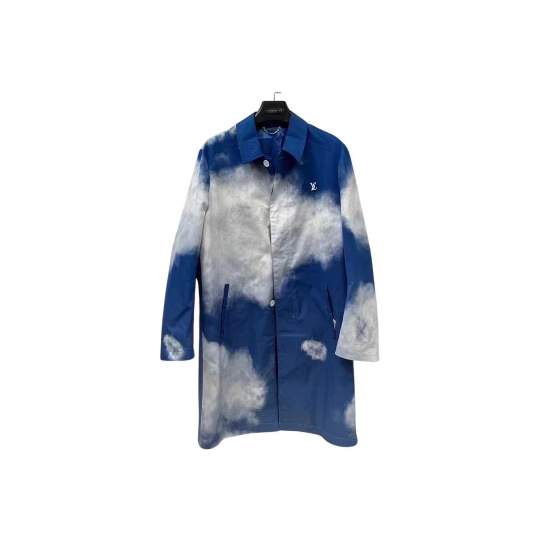 image of Louis Vuitton Cloud 90's Raincoat in Blue, Men's (Size Medium)