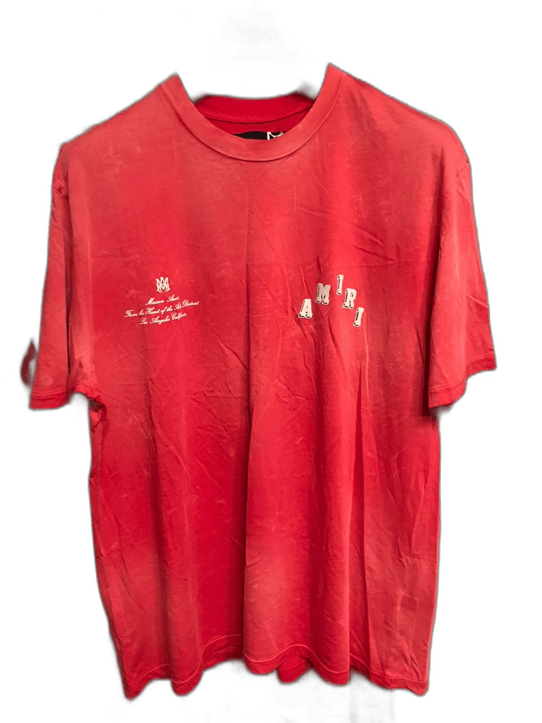 Amiri Short Sleeve T-Shirt with Vintage Wash
