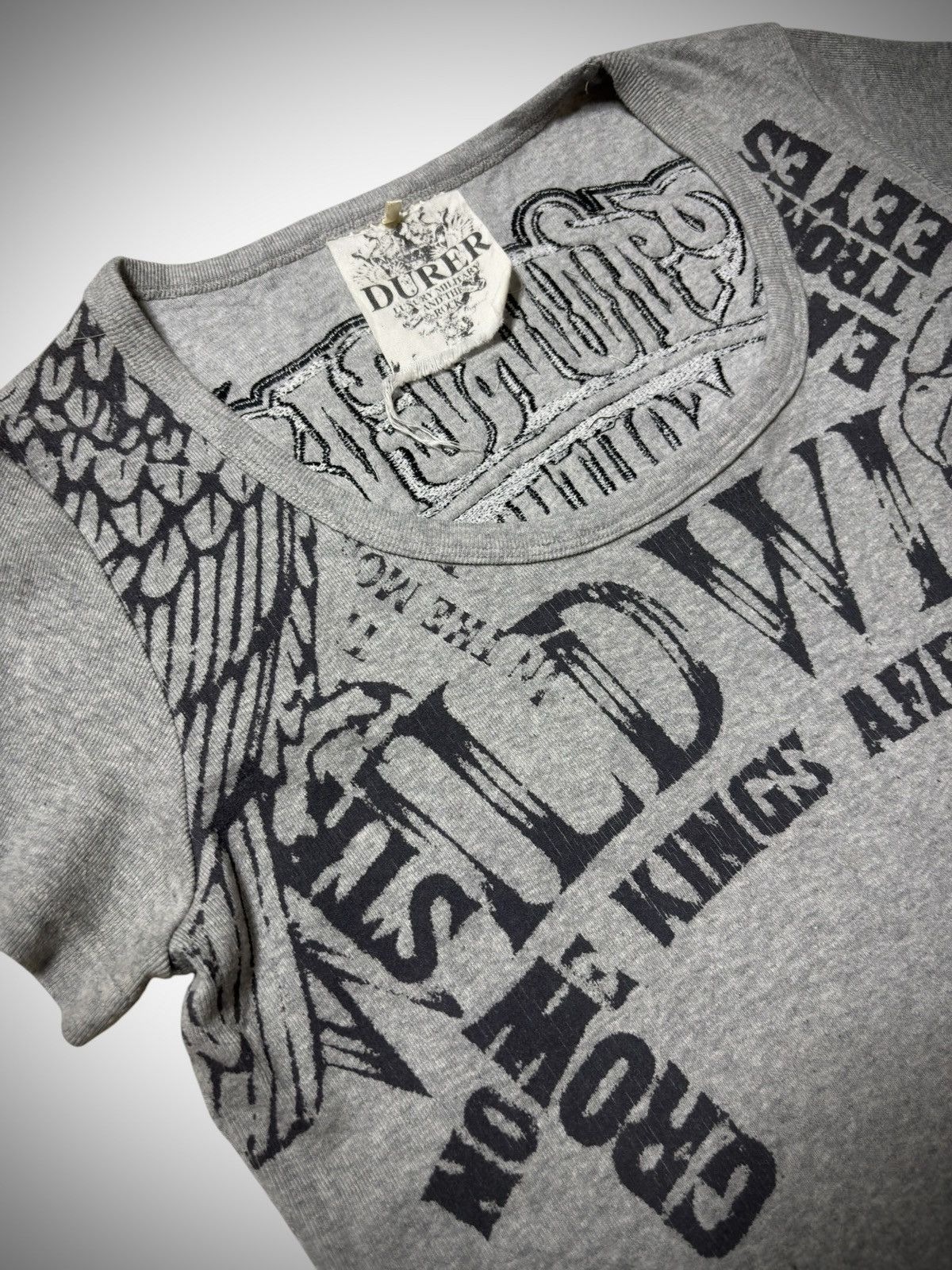 If Six Was Nine 2000’s DURER - Heisei Gal Era Grunge T-Shirt Size M / US 6-8 / IT 42-44 - 3 Thumbnail
