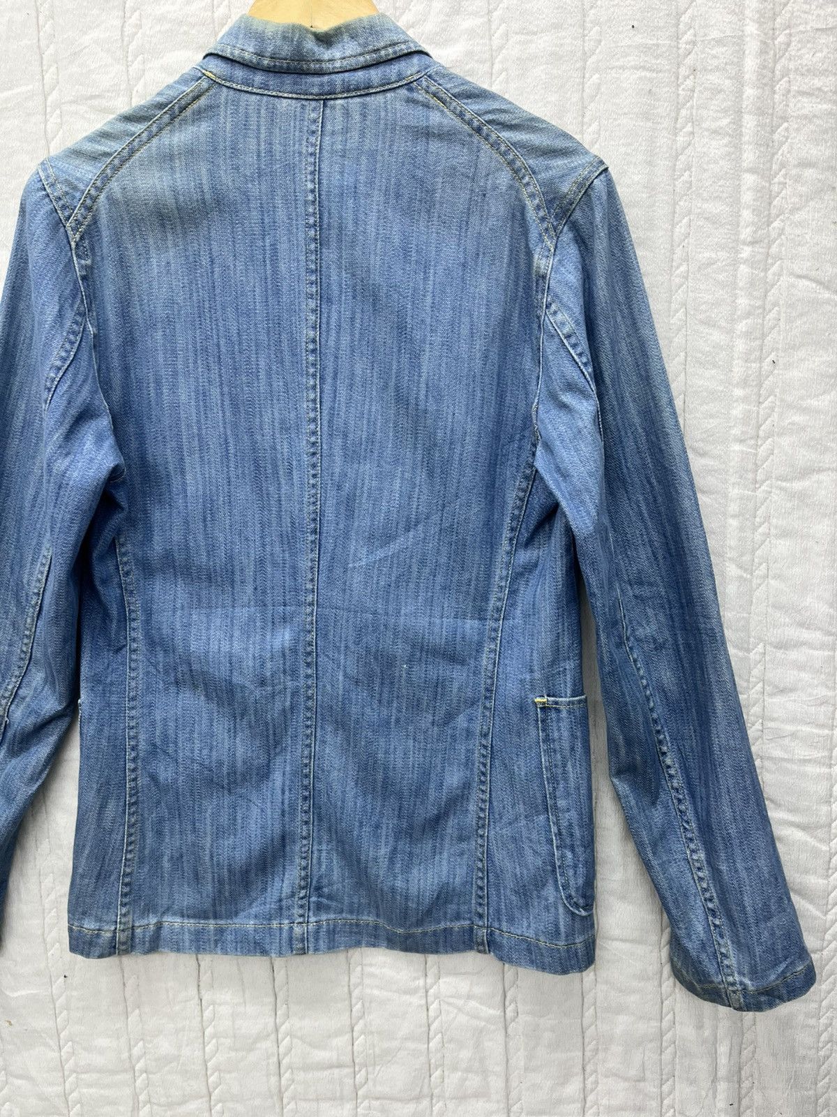 Miu Miu OFFERS🔥MIU MIU BROKEN TWILL DENIM BLAZER JACKET Size US S / EU 44-46 / 1 - 6 Thumbnail