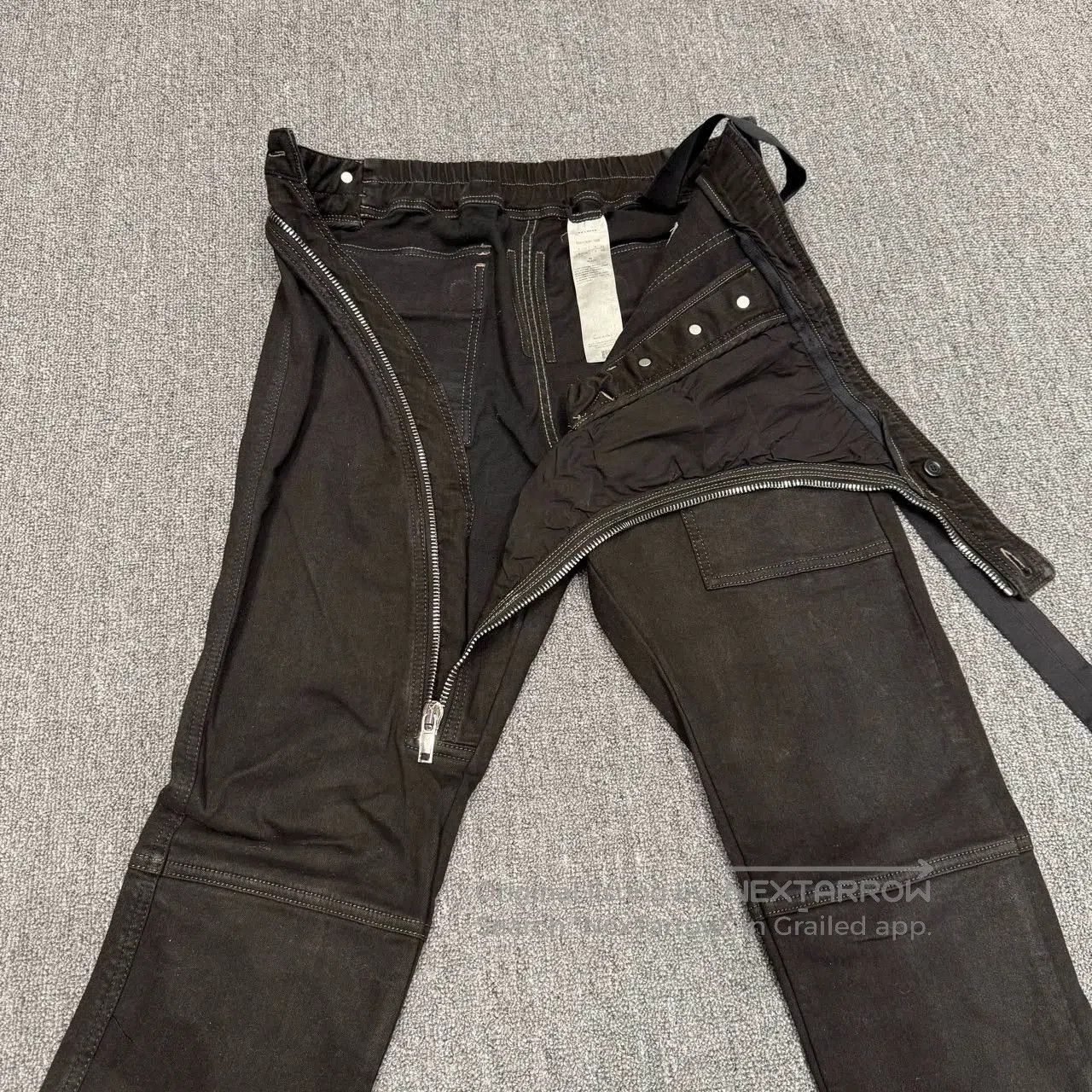 Rick Owens Rick Owens Black Curved Zip Jeans. Size US 26 / EU 42 - 5 Thumbnail