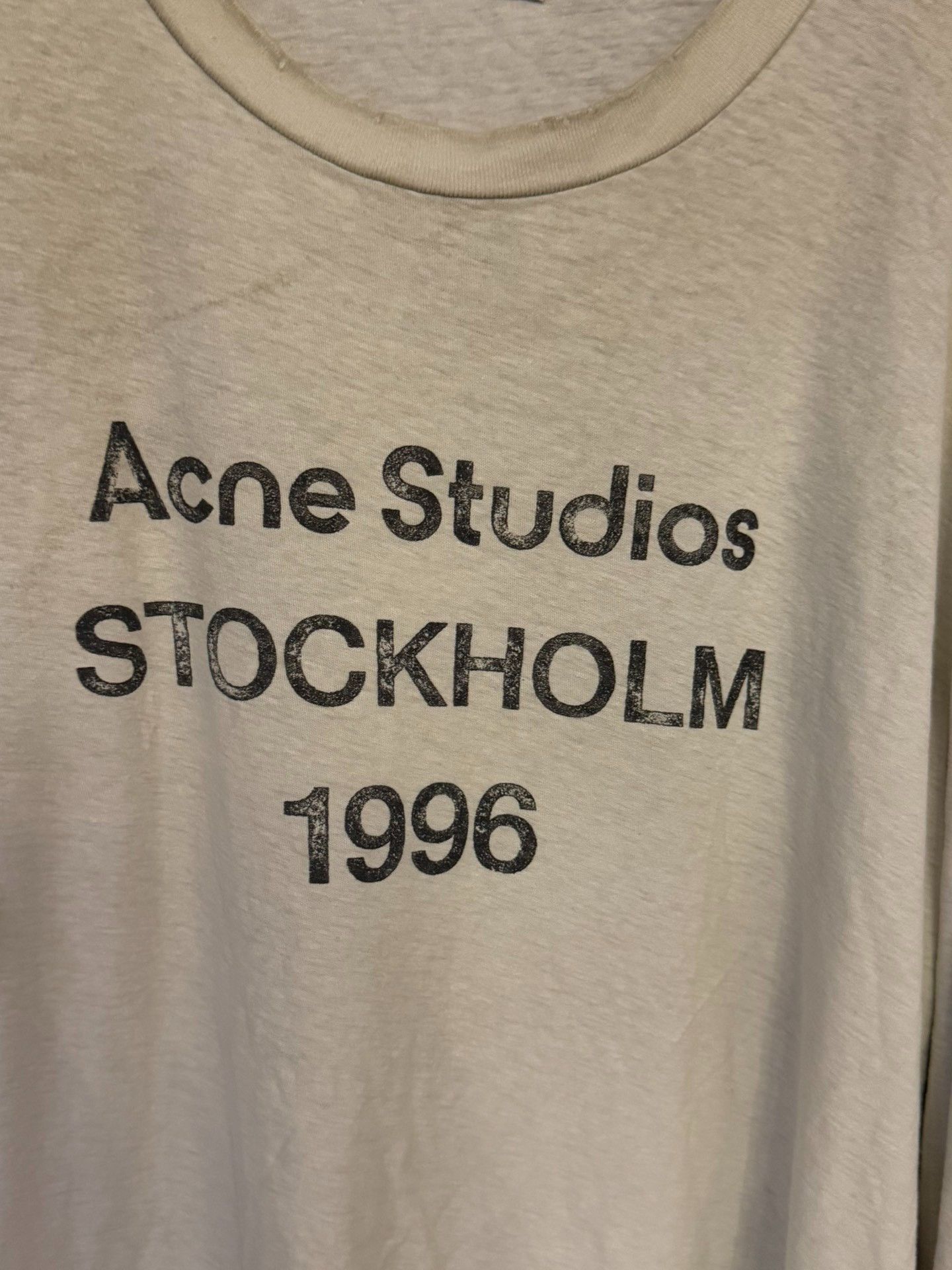 Acne Studios Acne Studios 1996 Logo Print Distressed Longsleeve Size US M / EU 48-50 / 2 - 2 Thumbnail