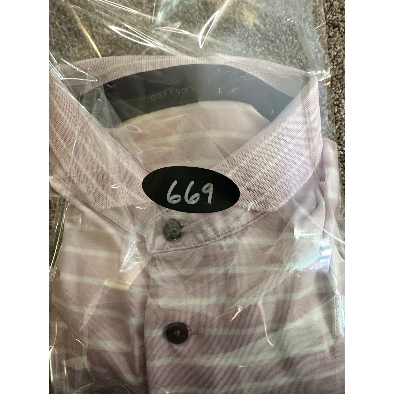 Other Greyson Polo Shirt Mens L Pink Striped Short Sleeve Size US L / EU 52-54 / 3 - 8 Thumbnail