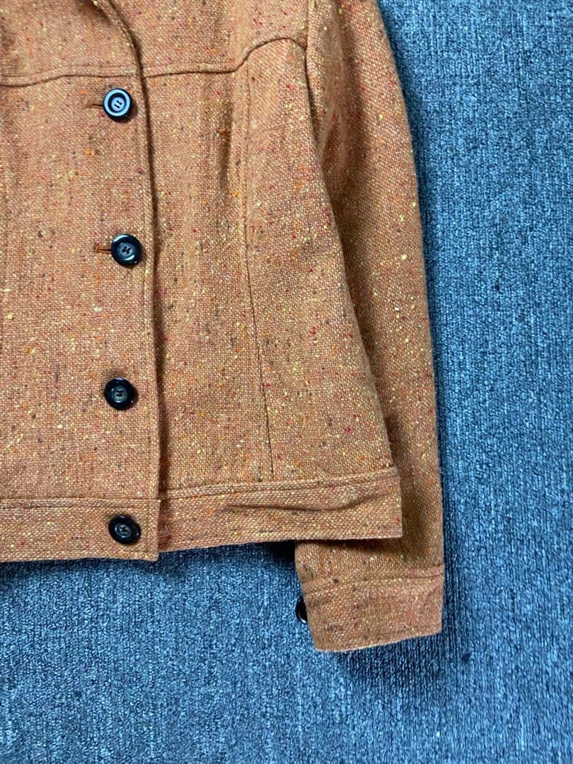 Japanese Brand Vanilla Dene… Textured Wool Tweed Jacket (204) Size US XXS / EU 40 - 7 Thumbnail