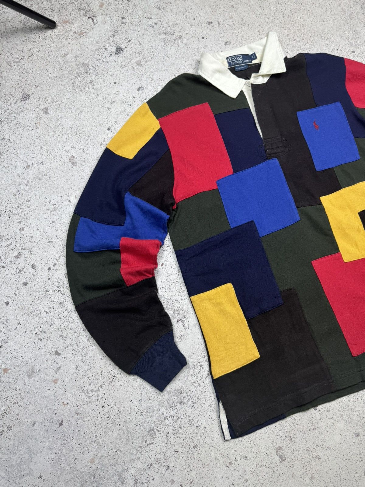 Polo Ralph Lauren × Vintage Vintage Polo Ralph Lauren Patchwork Rugby Rare Men’s M Size US M / EU 48-50 / 2 - 3 Thumbnail