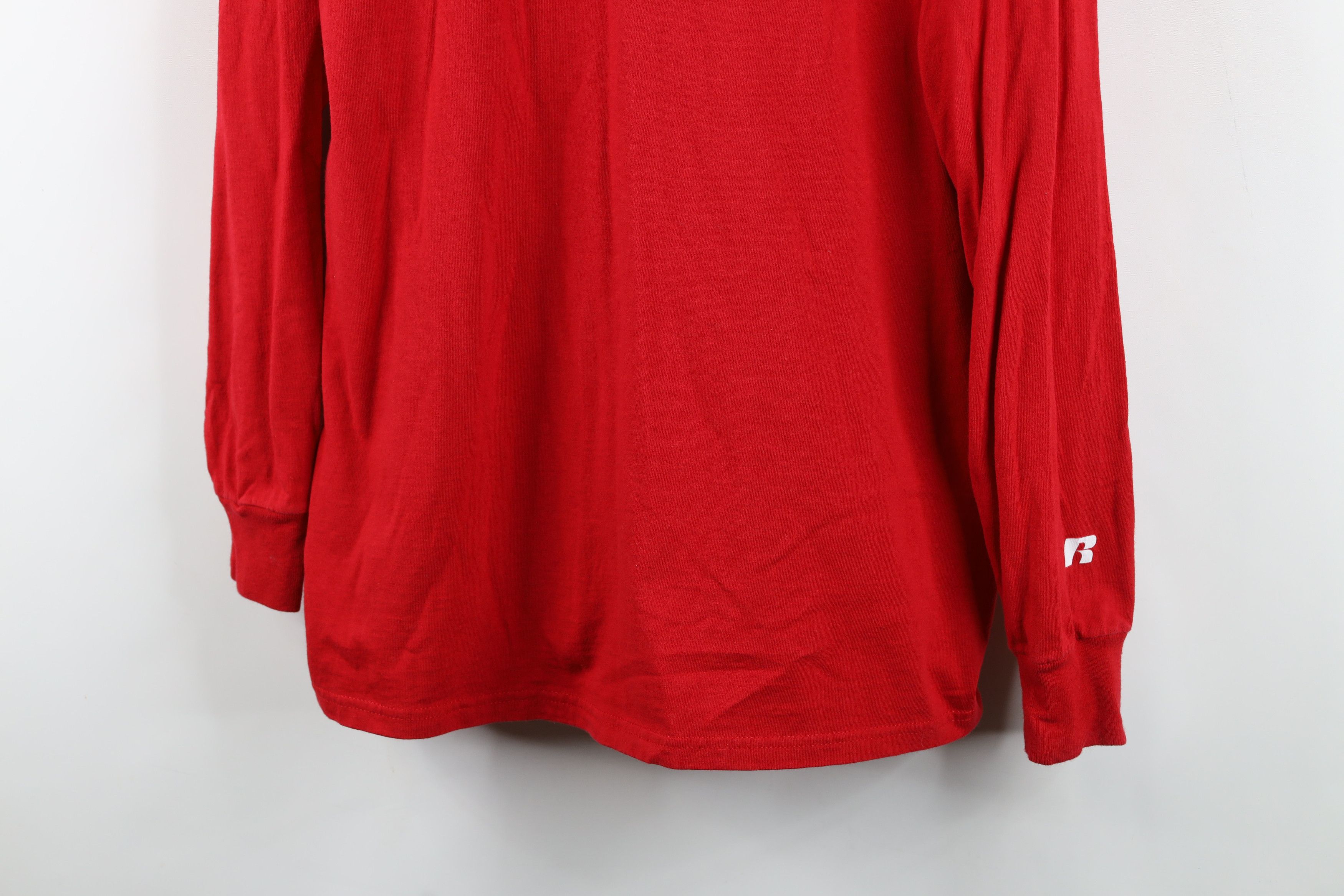 Russell Athletic Vintage 90s Russell Athletic Long Sleeve T-Shirt Cotton Red Size US L / EU 52-54 / 3 - 3 Thumbnail