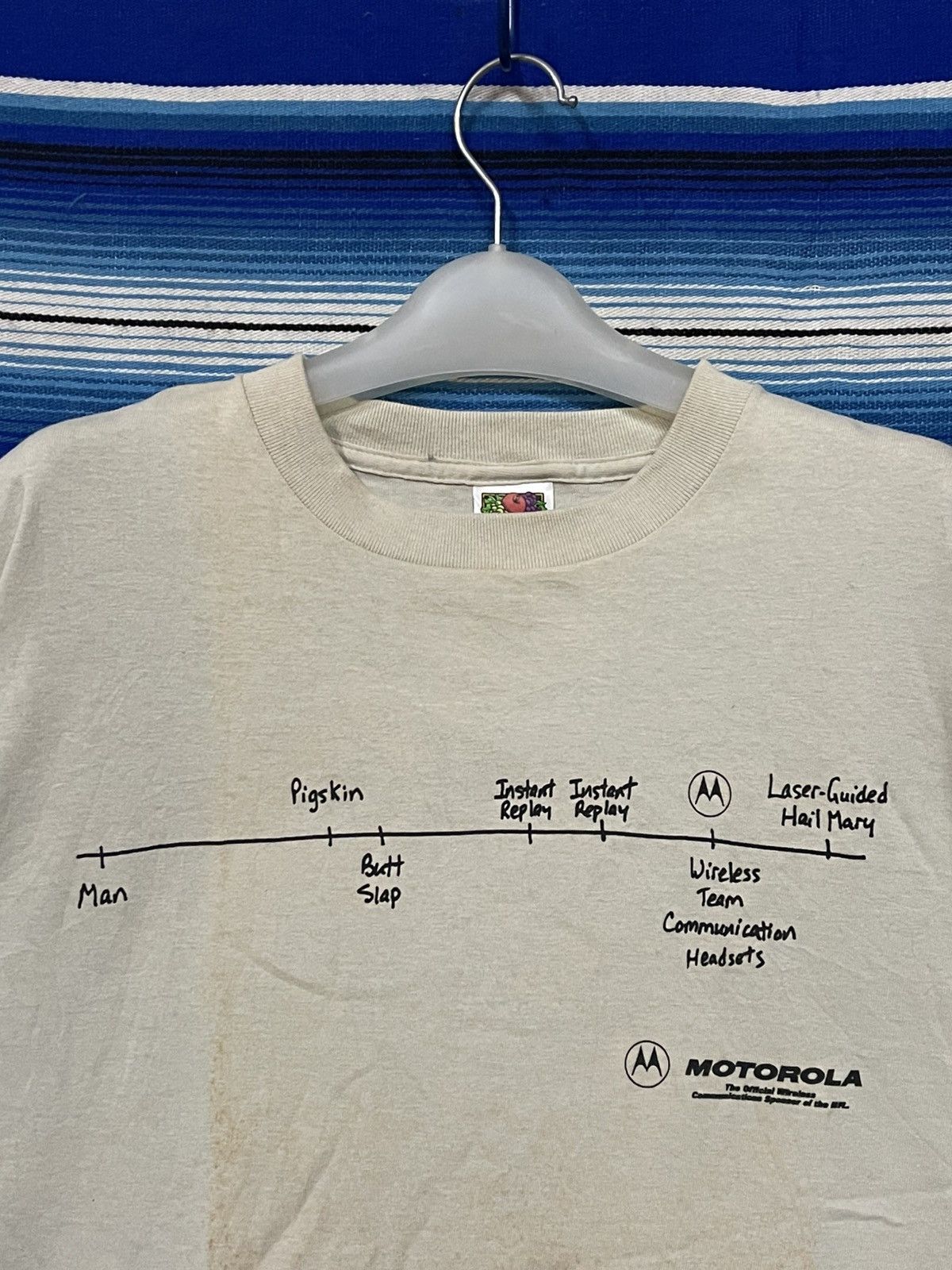 Motorola × NFL × Vintage RARE 🔥 Vintage Y2K Motorola T-Shirt Sponsor NFL Size US XL / EU 56 / 4 - 6 Thumbnail