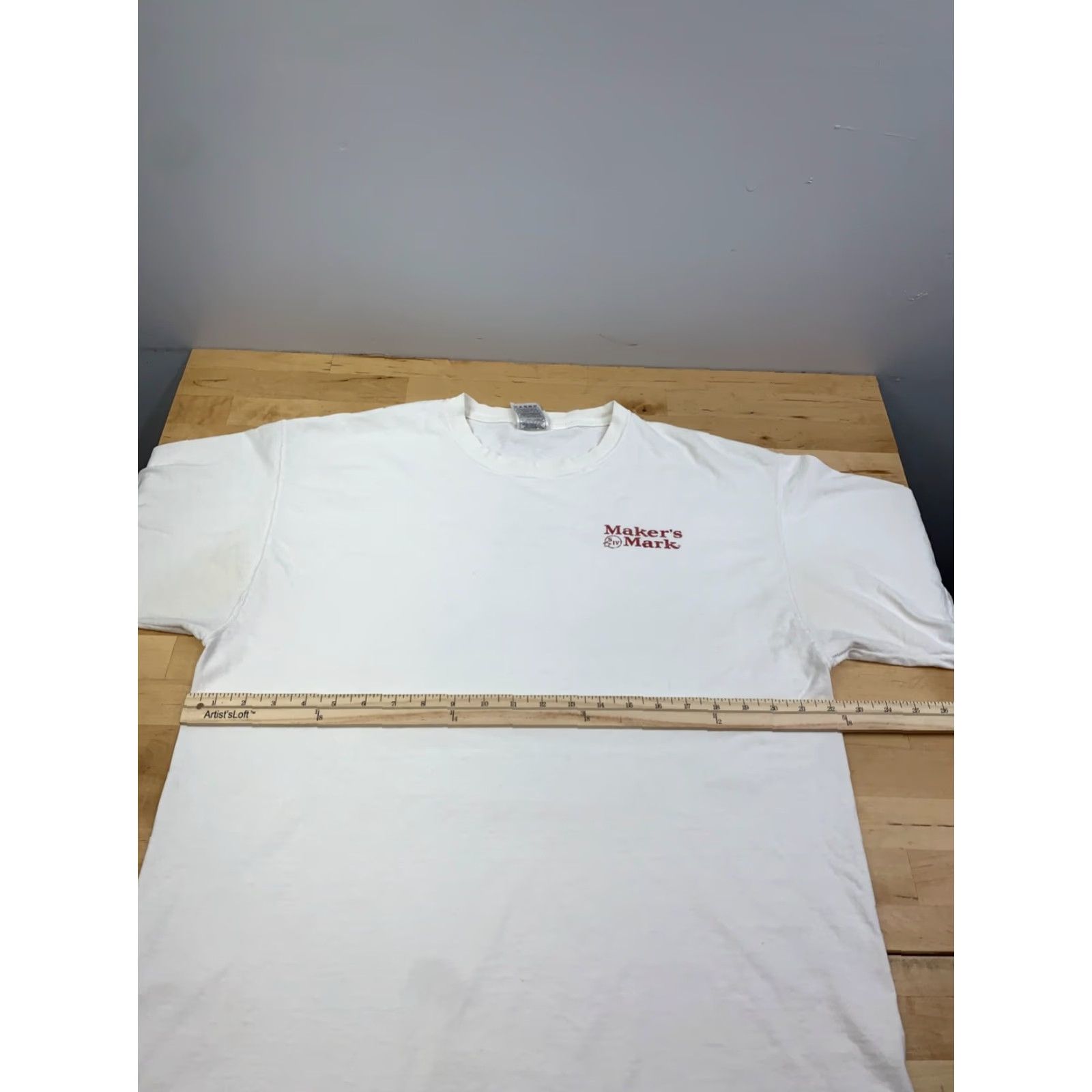 Fruit Of The Loom Makers Mark Promo Shirt White Mens XL Crew Neck Short Sleeve Graphic Print 11730 Size US XL / EU 56 / 4 - 7 Thumbnail