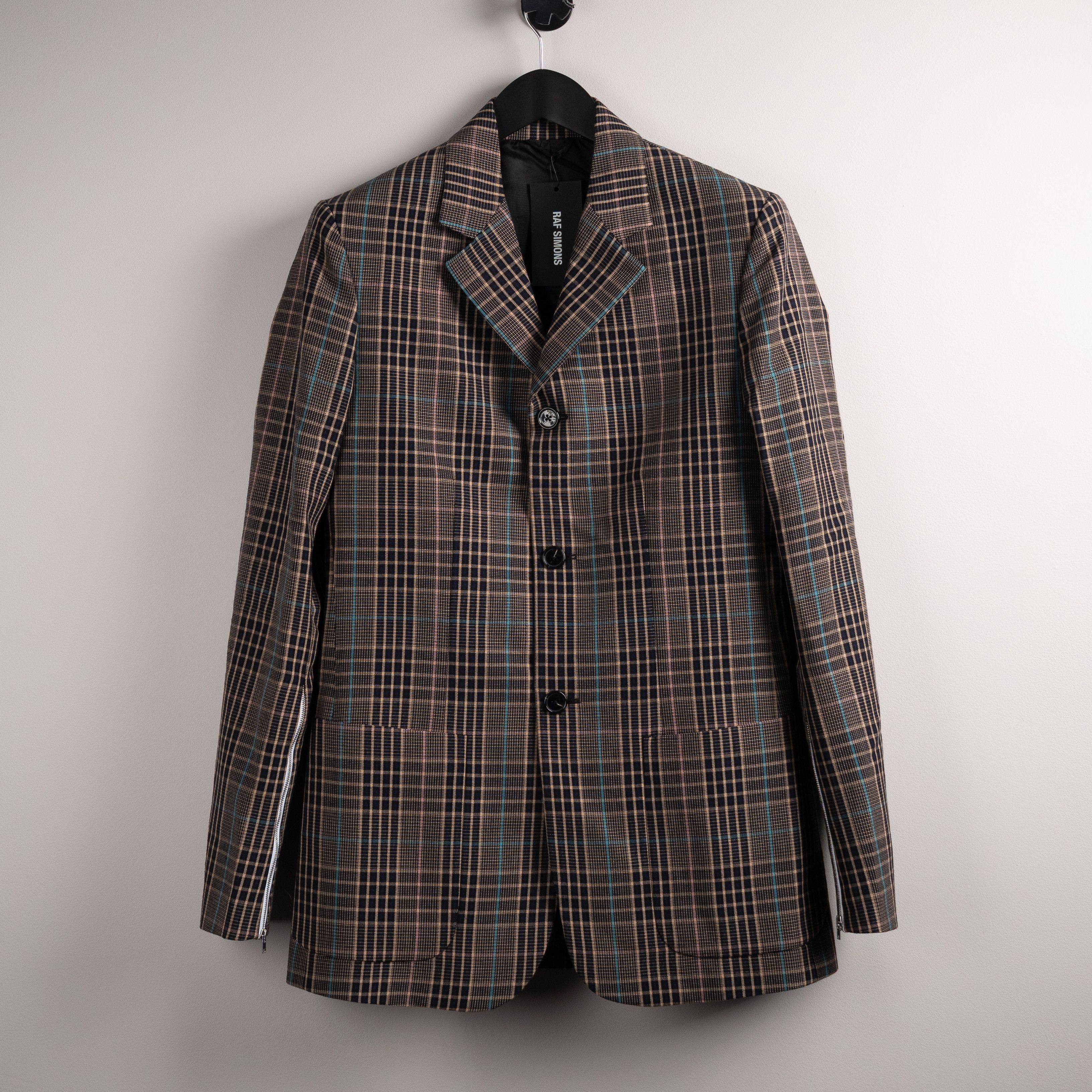 Raf Simons Raf Simons Back Zip Plaid Blazer Brown Size US L / EU 52-54 / 3 - 1 Thumbnail
