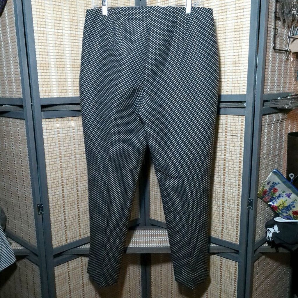 Talbots RSVP by Talbots Shimmering Jacquard Flat Front Ankle Pant Size 32" / US 10 / IT 46 - 2 Thumbnail
