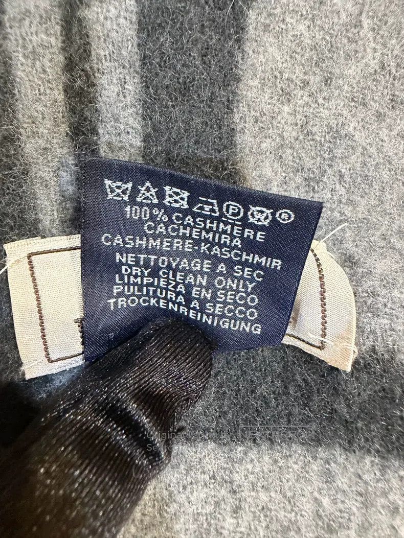 Hermes Hermes Dark grey cashmere scarf with horse pattern logo Size ONE SIZE - 4 Thumbnail