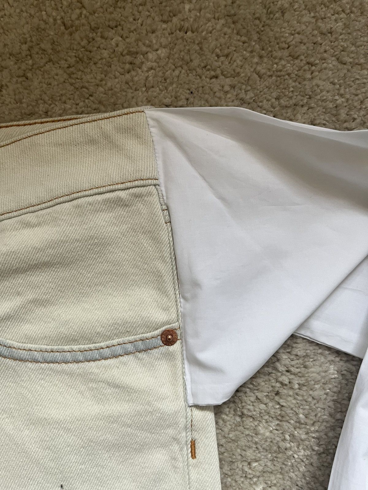 Maison Margiela Jean blanc/crème MM6 Size 28" / US 6 / IT 42 - 5 Thumbnail