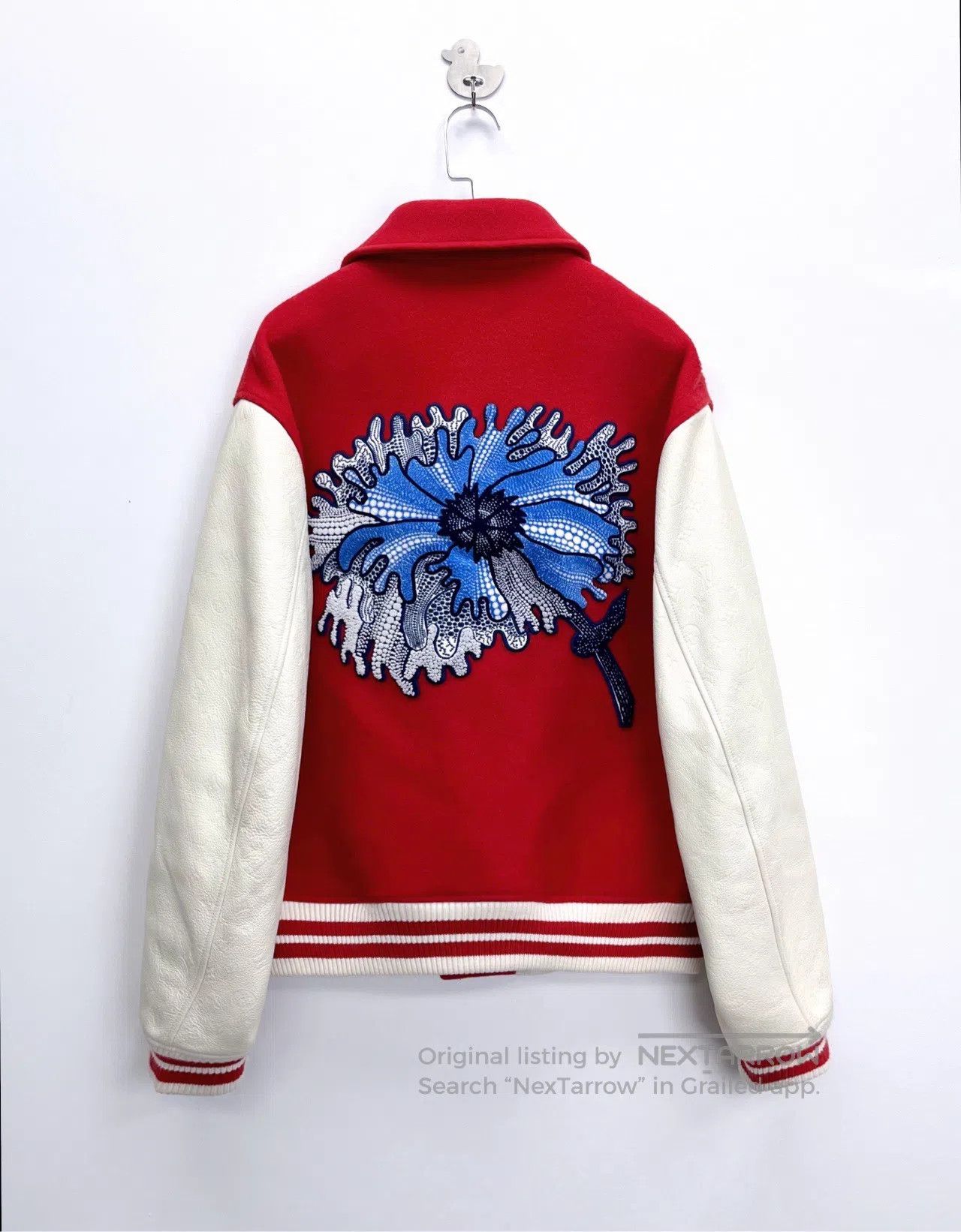 Louis Vuitton Louis Vuitton Red Embroidered Flock Floral Monogram Printe Size US M / EU 48-50 / 2 - 2 Thumbnail