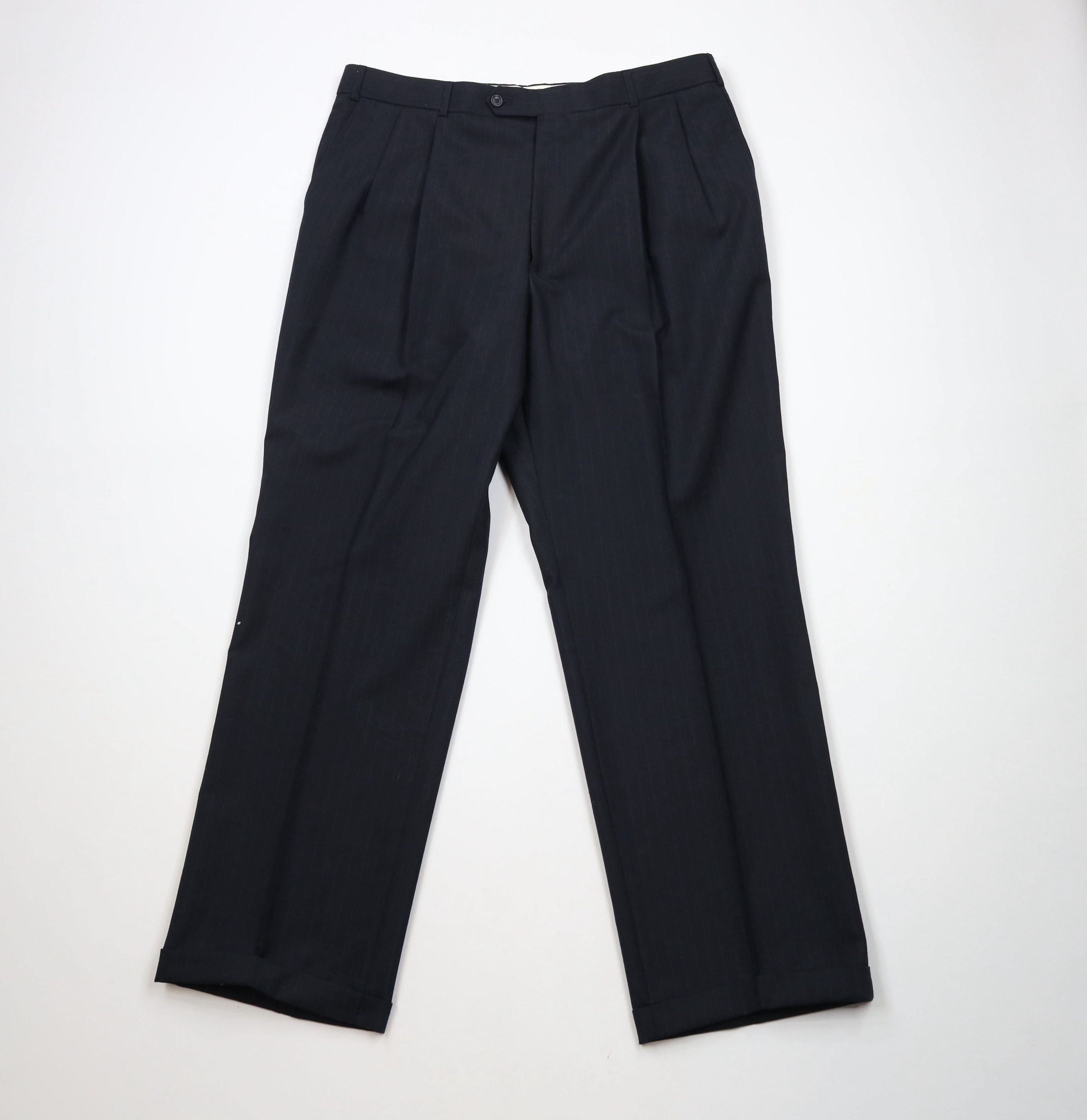 Vintage Vintage 90s Streetwear Wool Blend Wide Leg Chino Pants Size US 38 / EU 54 - 1 Thumbnail