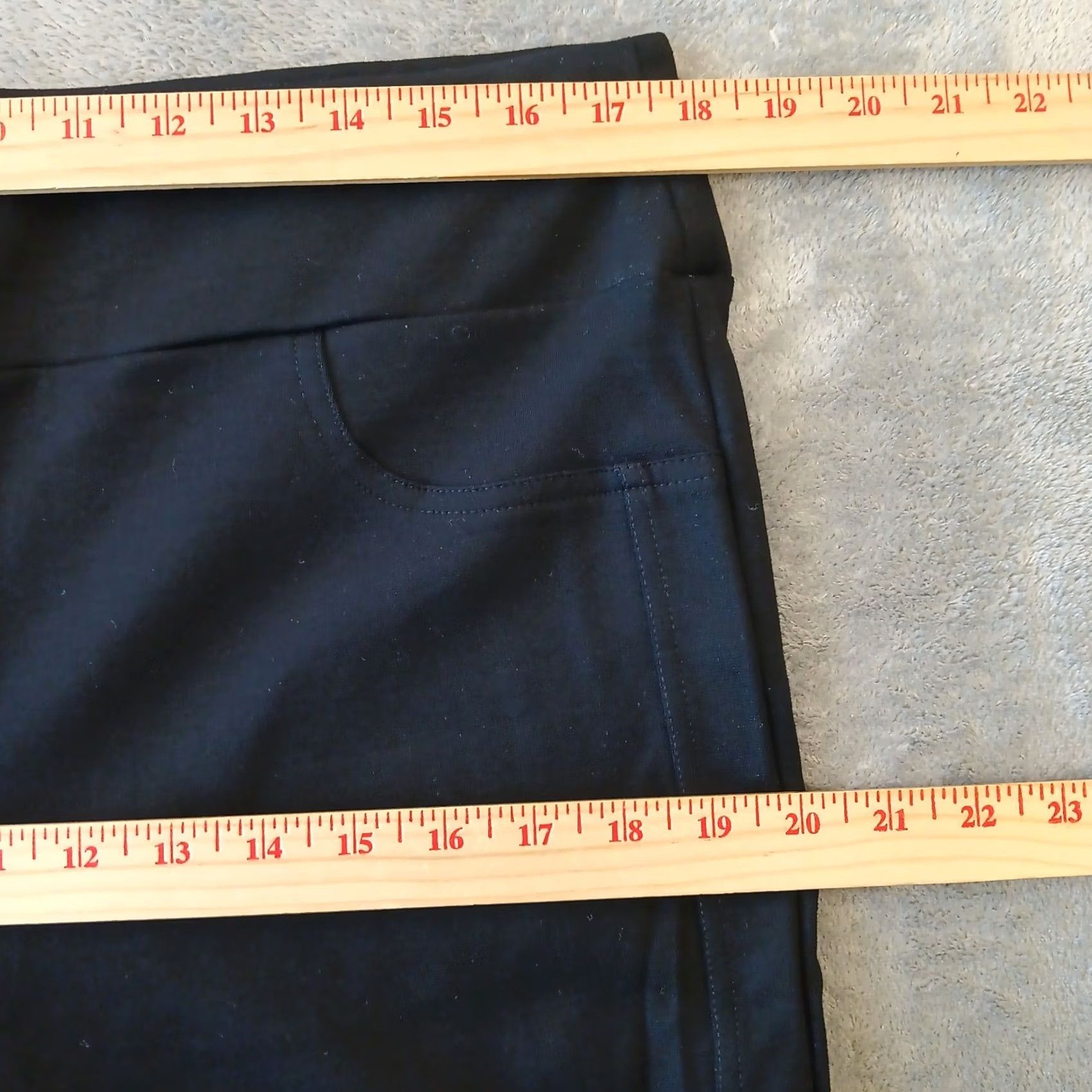 Vintage INC International Concepts Ankle Pants Womens Size 16 Black Pull On Skinny Stretch Size 38" / US 16 / IT 52 - 3 Thumbnail