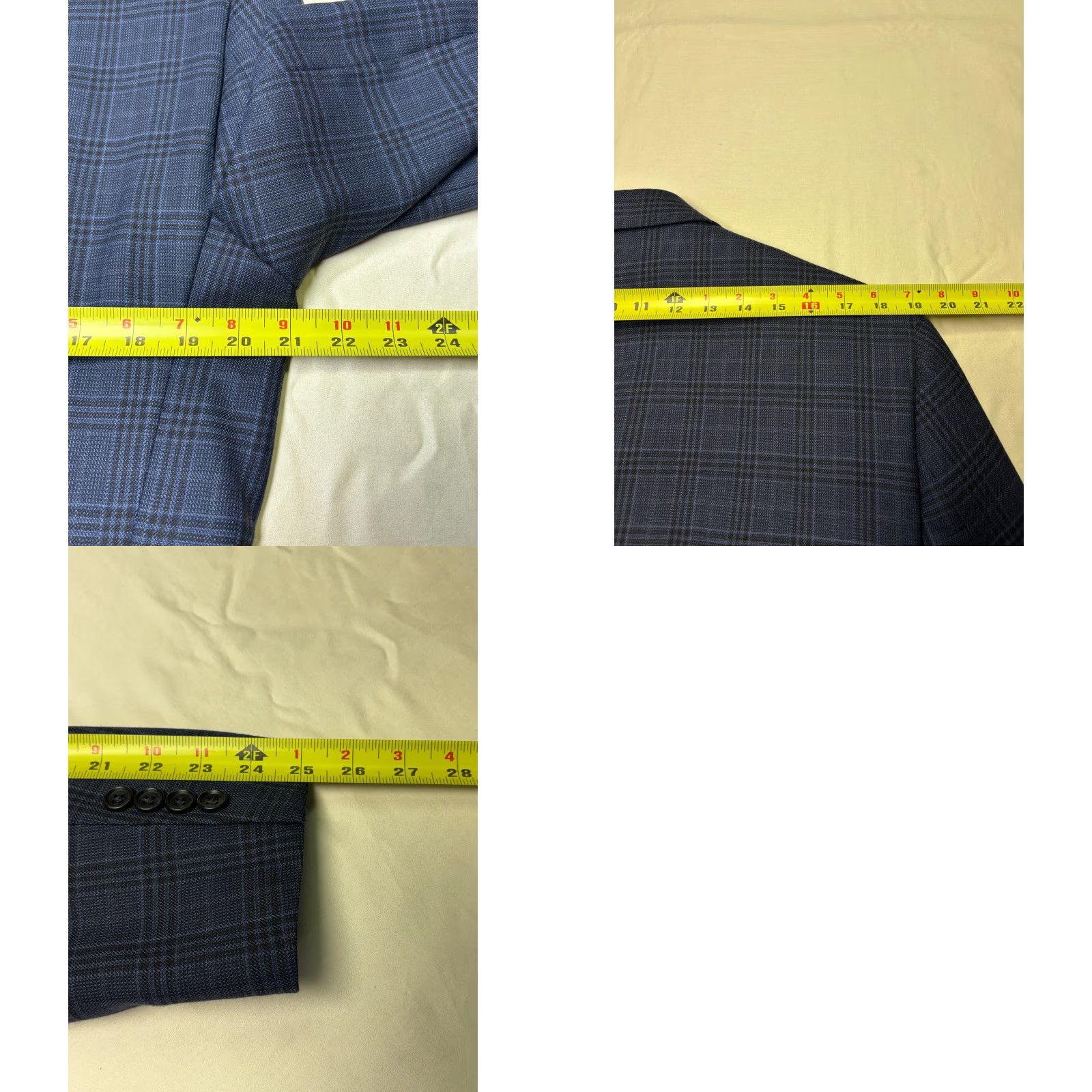Jos. A. Bank Jos A Bank Signature Mens 41 Long Navy Blue Plaid 100% Wool Tailored Sport Coat Blazer Shirt Jacket? Size 42R - 9 Thumbnail