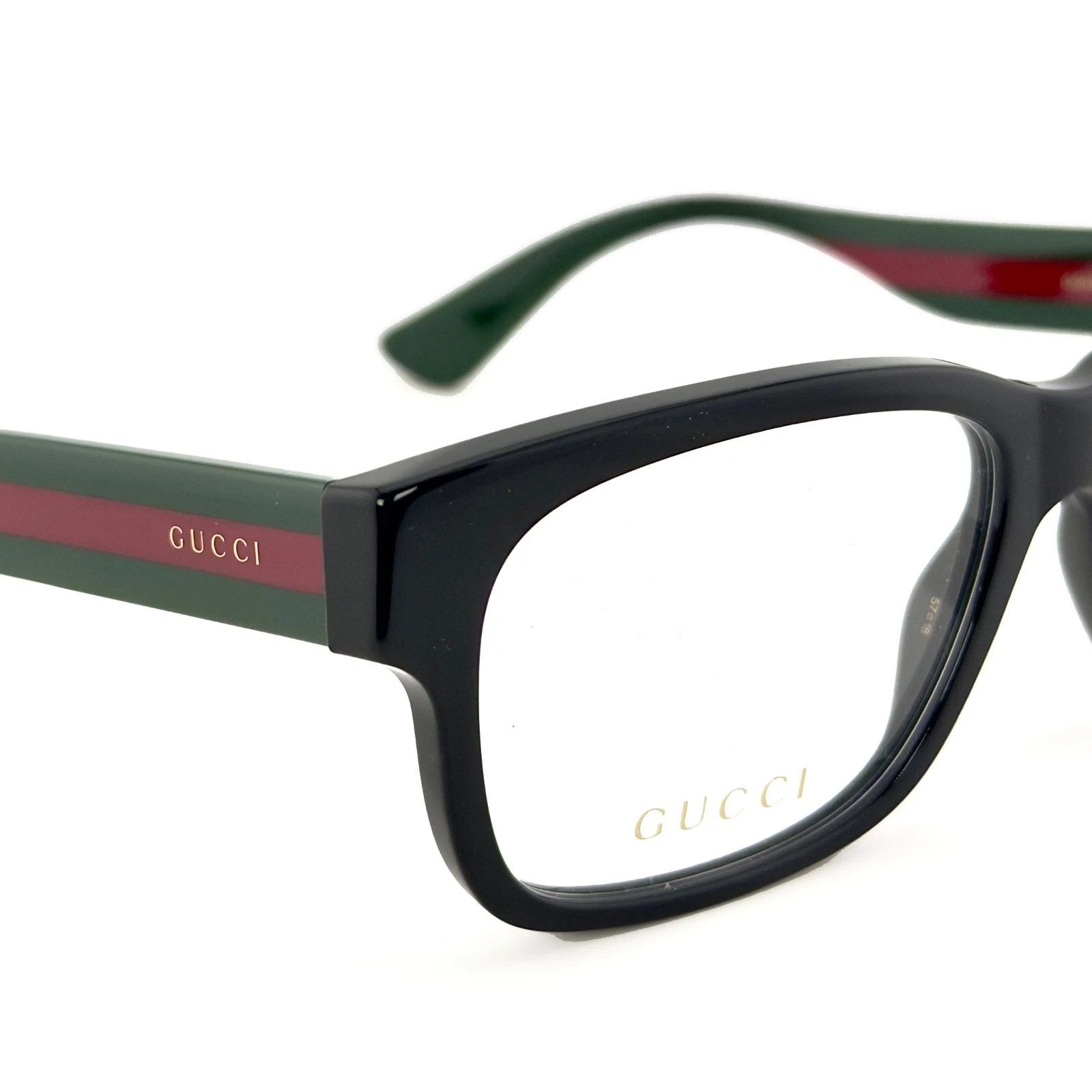 Gucci GUCCI GG0343O 0343 Black Green Unisex Classic Eyeglasses 007 Size ONE SIZE - 8 Thumbnail