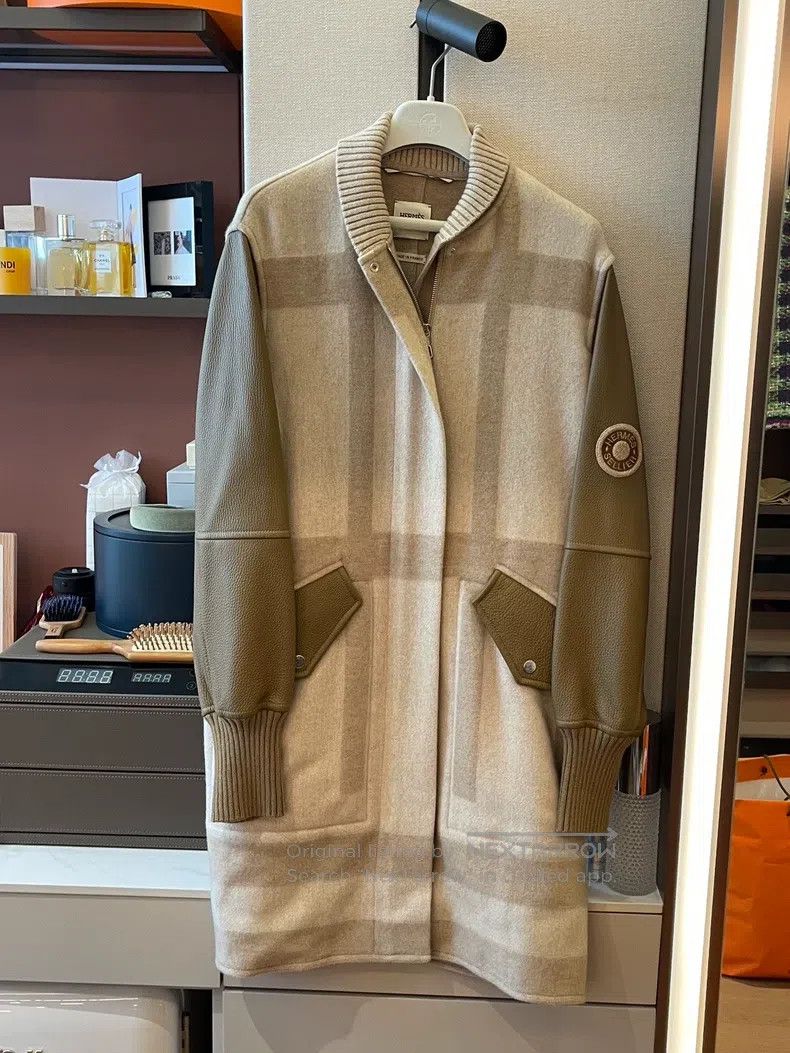Hermes Hermes Cashmere and leather combination coat Size XS / US 0-2 / IT 36-38 - 1 Thumbnail
