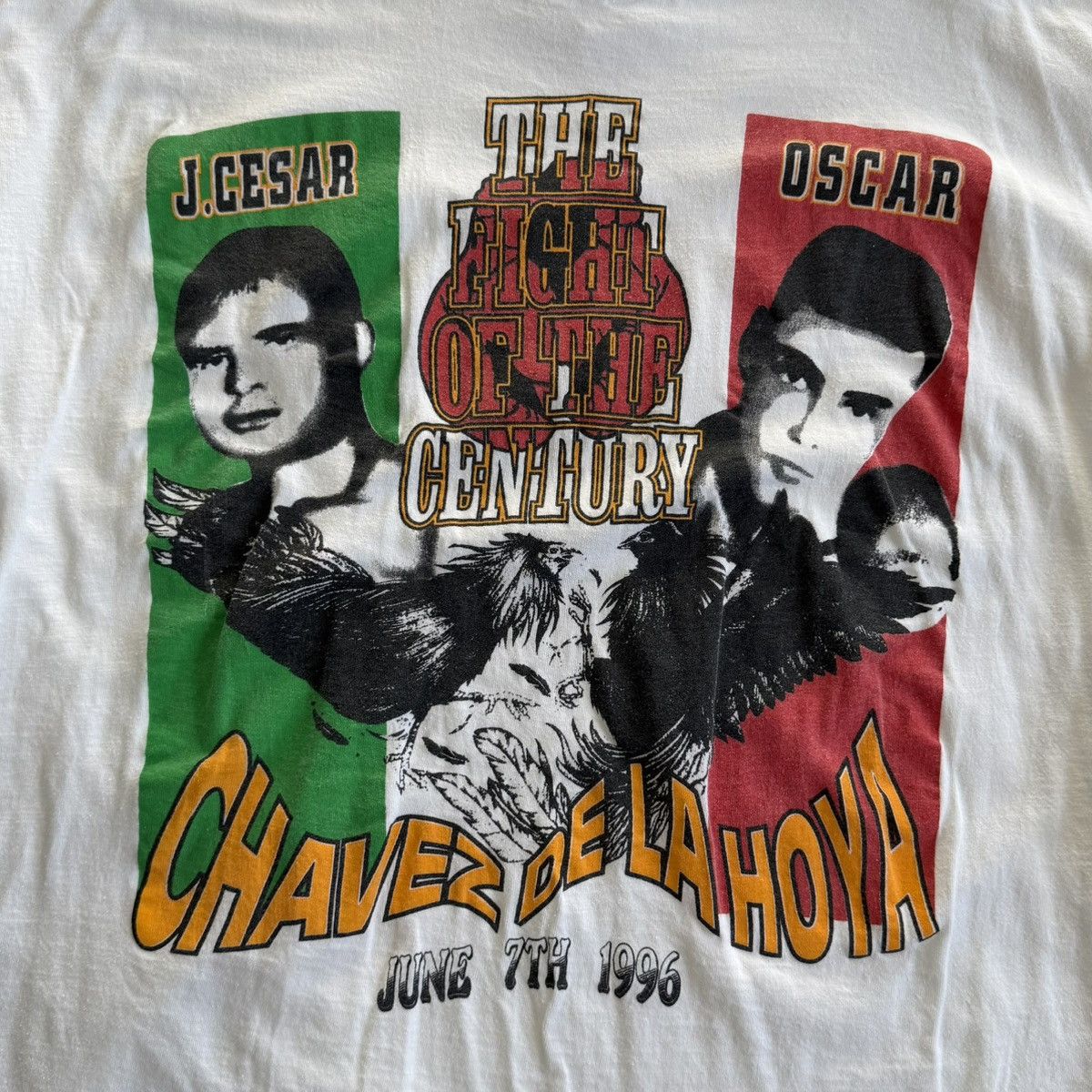 Vintage VINTAGE Chavez VS De La Hoya Boxing Tshirt Size US XL / EU 56 / 4 - 2 Thumbnail