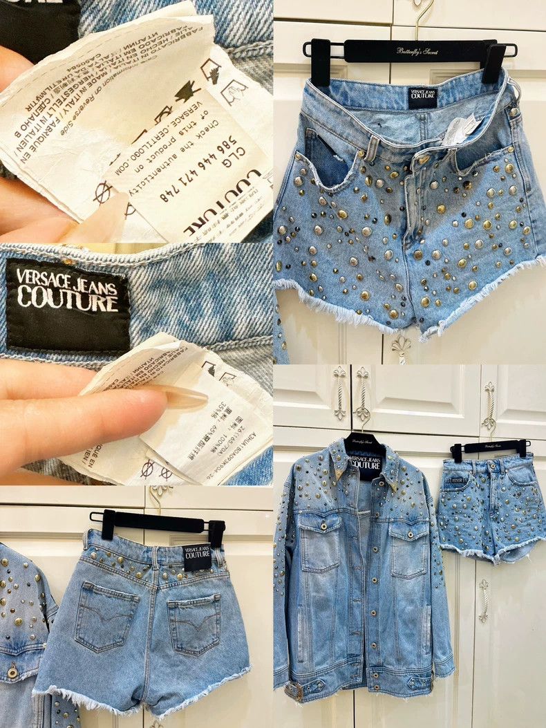 Versace Versace Heavy studded denim jacket Size M / US 6-8 / IT 42-44 - 9 Thumbnail