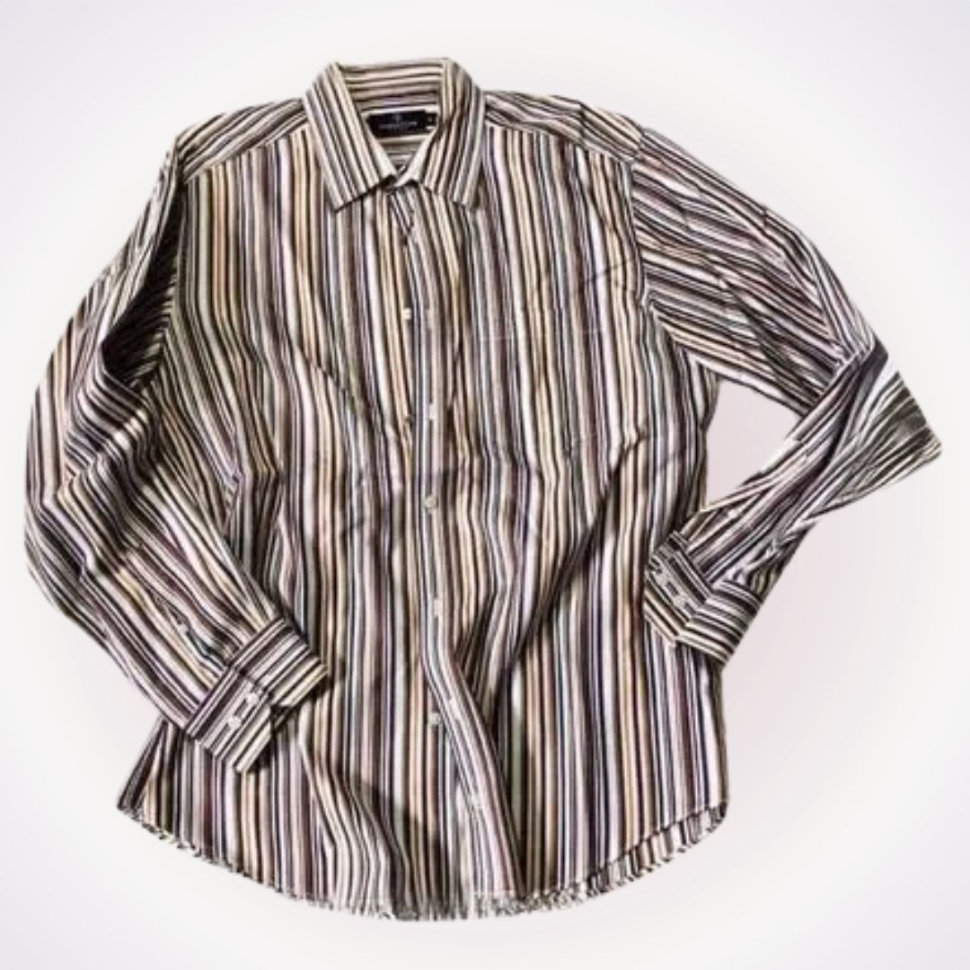 BUGATCHI Bugatchi Uomo Brown Striped Button-Down Shirt | Sz XL Size US XL / EU 56 / 4 - 1 Thumbnail