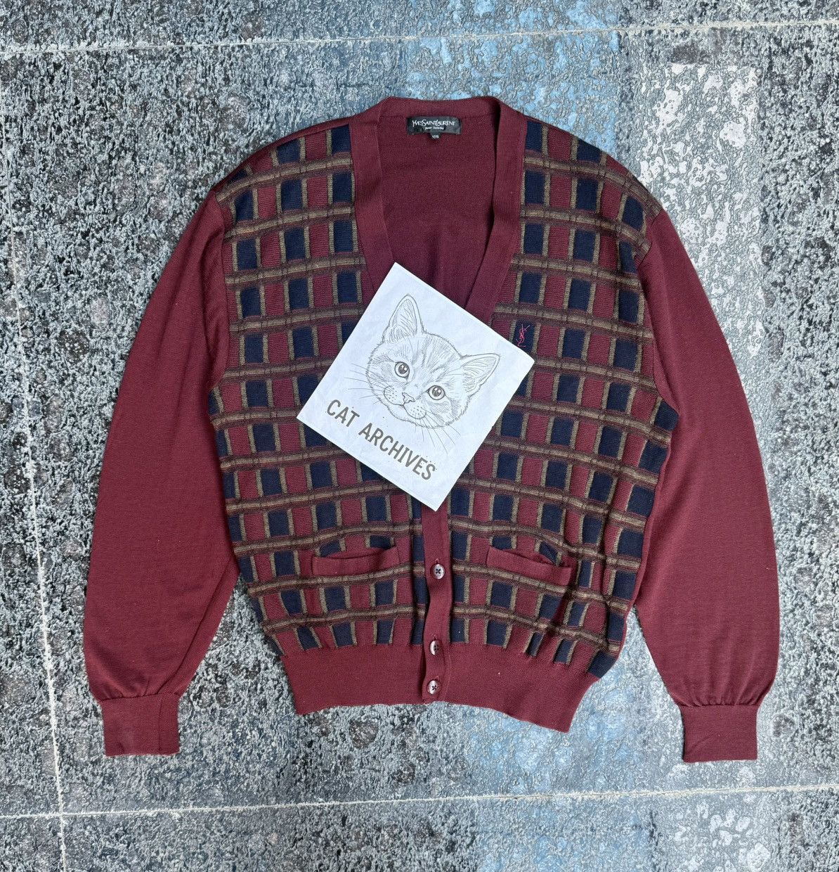 Yves Saint Laurent RARE VINTAGE YVES SAINT LAURENT CARDIGAN Size US L / EU 52-54 / 3 - 24 Thumbnail