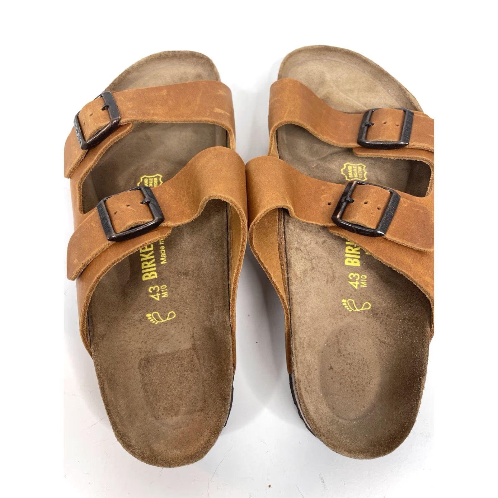 VINTAGE Birkenstock Arizona Sandals Men Brown Oiled Leather Casual