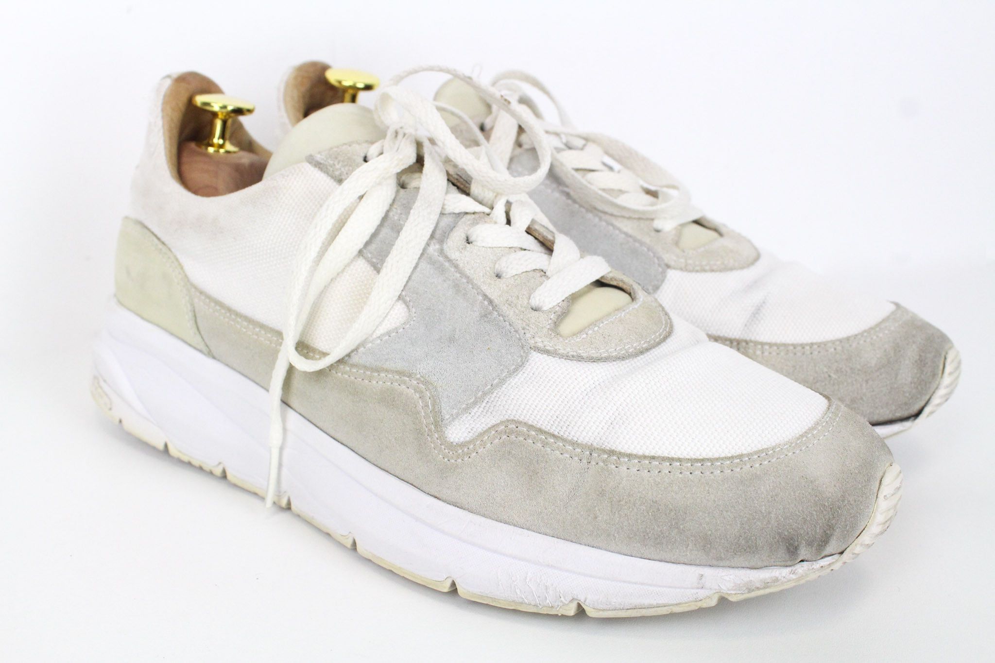 Suitsupply EU42 Grey Off-White Suede Laced 72215 Size US 9 / EU 42 - 1 Thumbnail