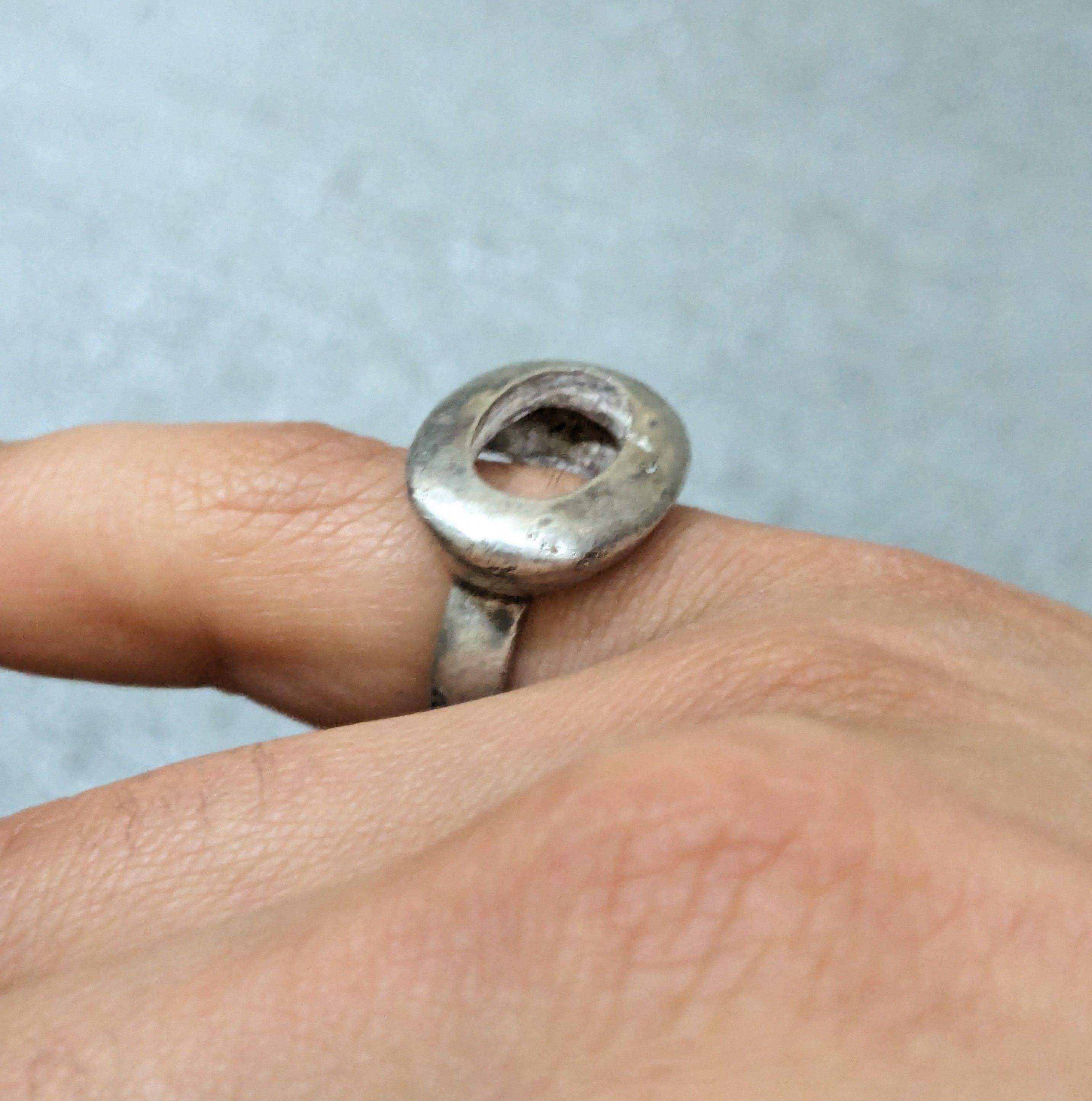 Jewelry Vintage Sterling Silver Ring Size 6.75 Art Deco Mid Century Size ONE SIZE - 14 Thumbnail