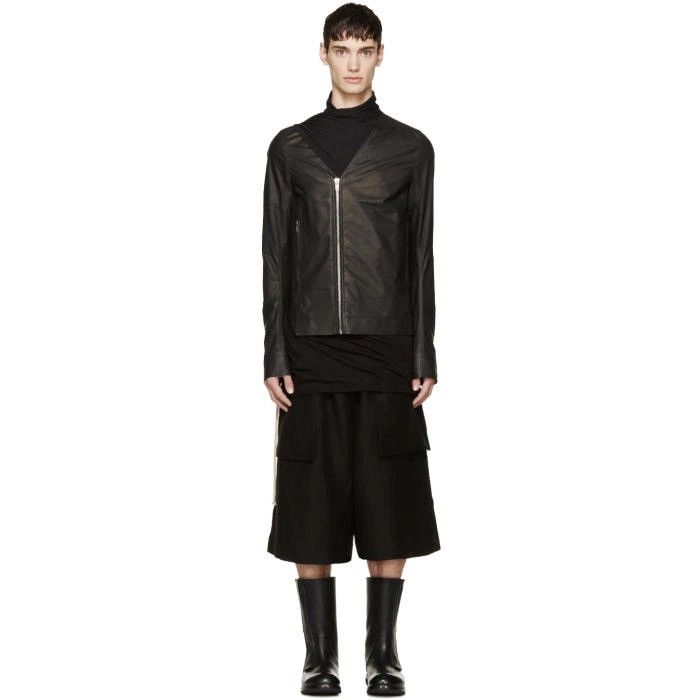 Rick Owens Rick Owens - S/S 15’ - Sliced Leather Biker Jacket Size US M / EU 48-50 / 2 - 23 Thumbnail