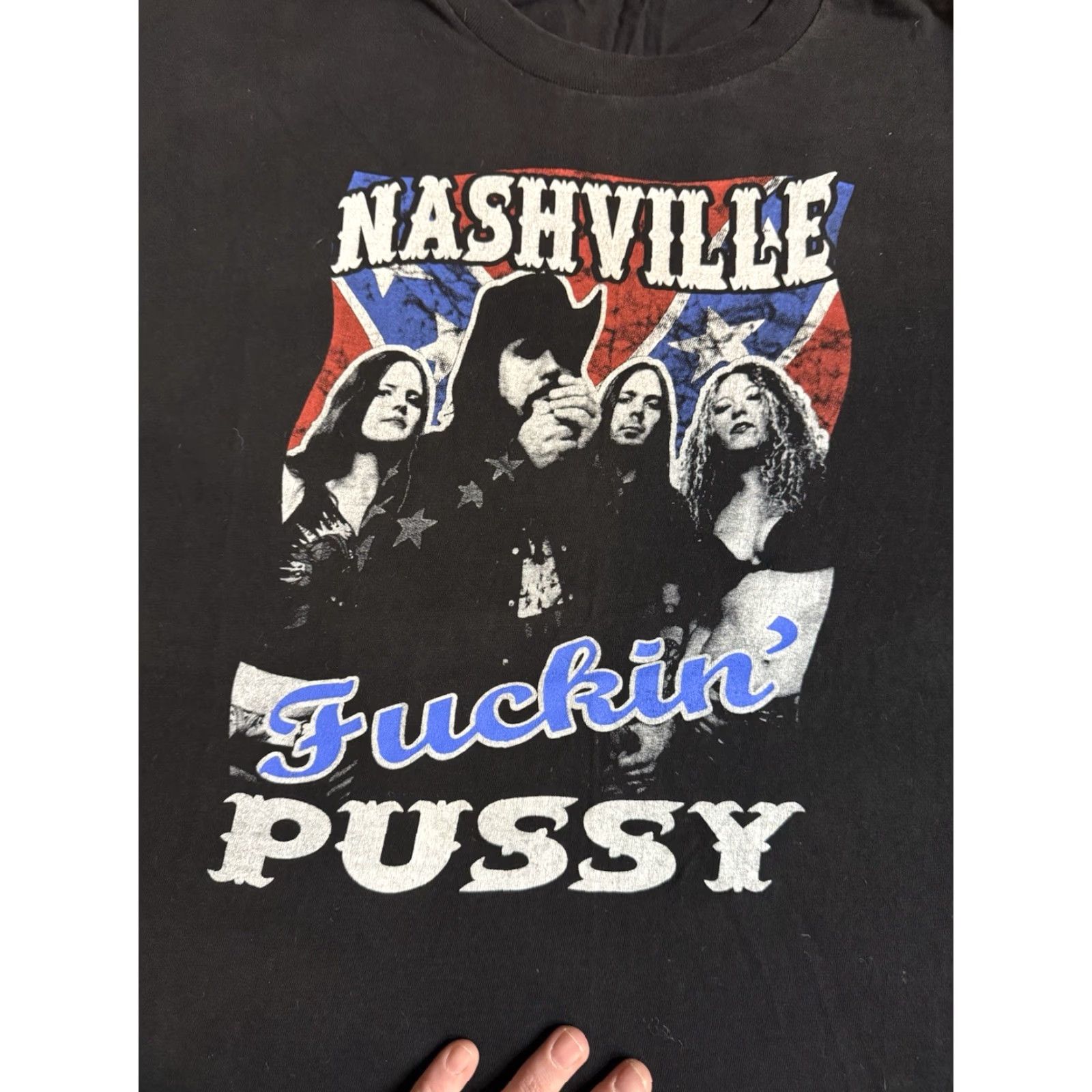 Vintage VINTAGE Y2K Nashville F’N Pussy T Shirt Sz L The Supersuckers Dwarves Punk Rock Shirt Mens L Black Cotton 2000s Rock Gloves? Size US L / EU 52-54 / 3 - 2 Thumbnail