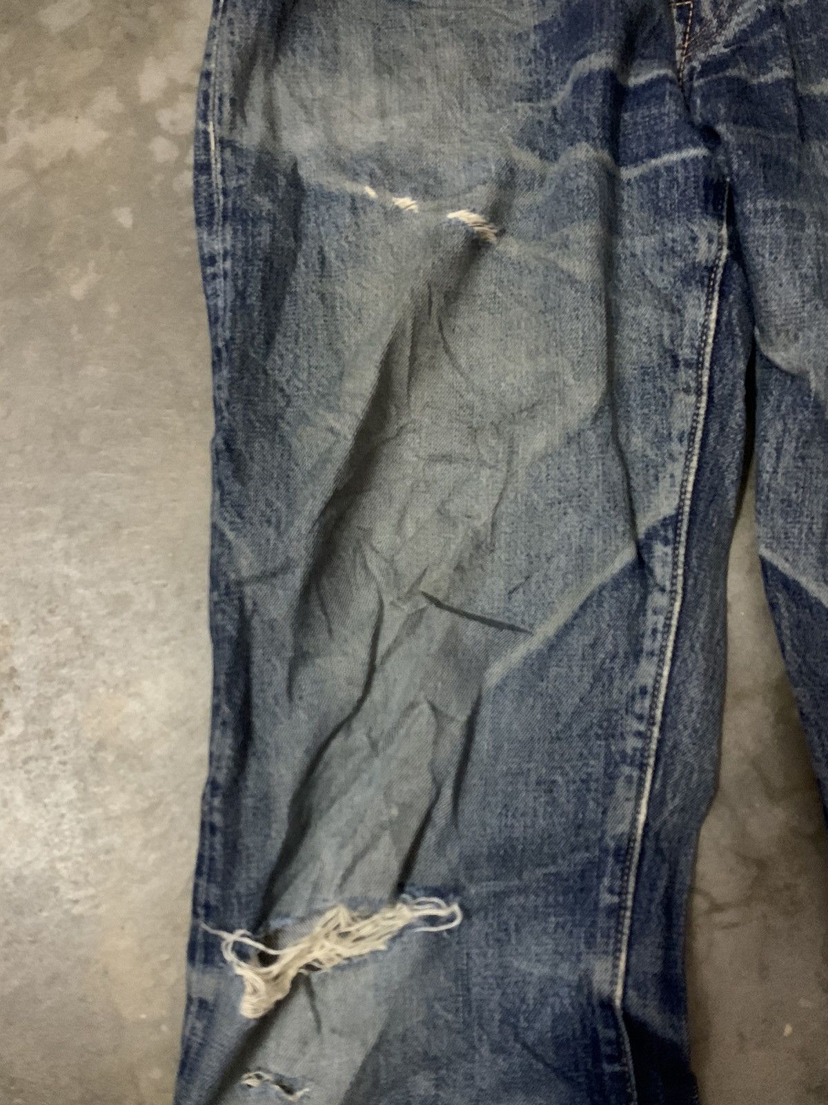 Japanese Brand × Sugar Cane Vintage Sugar Cane Selvedge Flare Distress Denim Jeans Size US 32 / EU 48 - 4 Thumbnail
