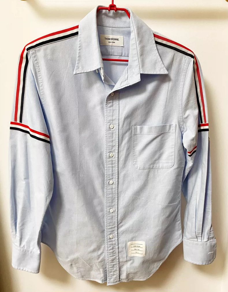 Thom Browne Thom Browne Sky blue cotton shirt Size US S / EU 44-46 / 1 - 1 Thumbnail