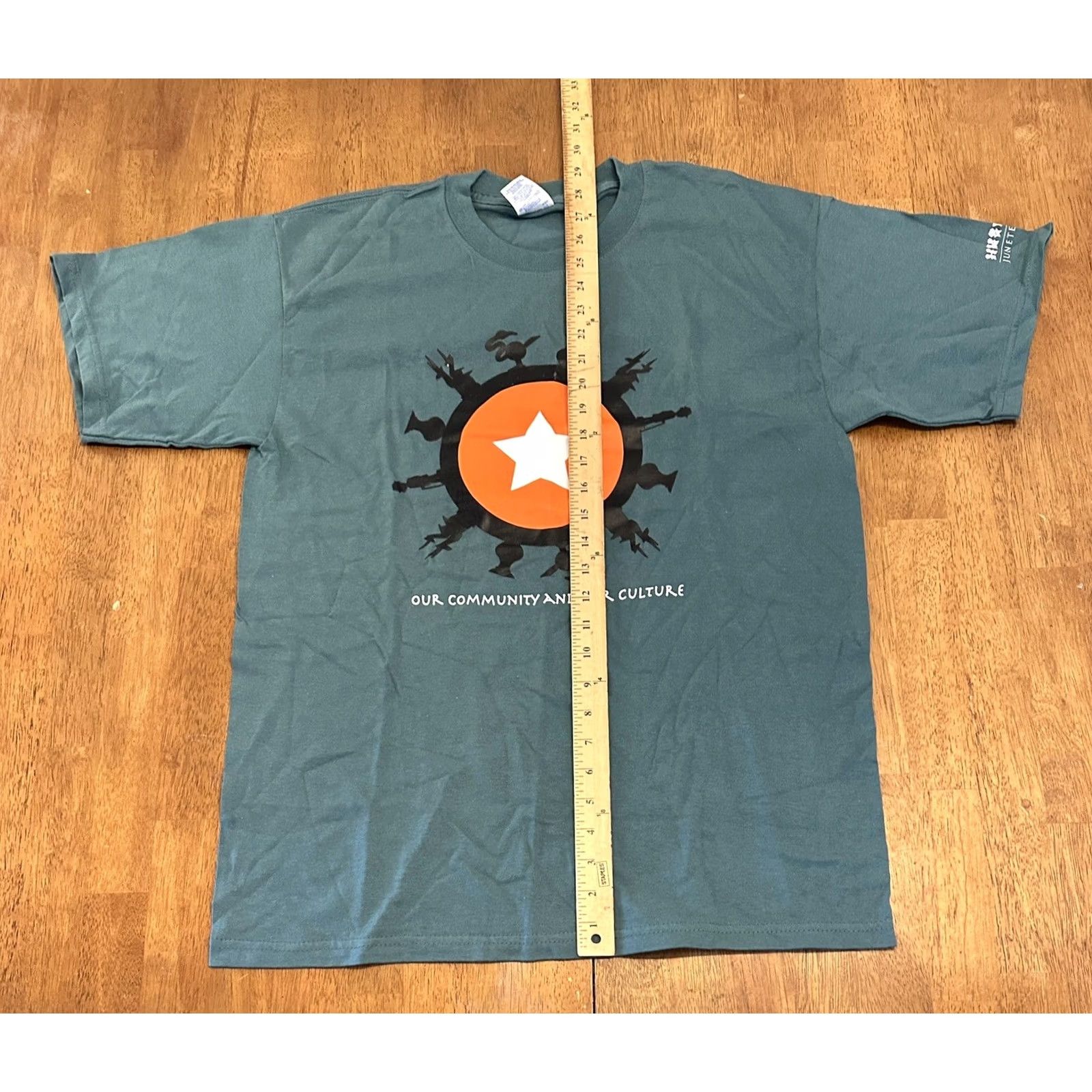 Gildan VINTAGE Juneteenth 2005 T Shirt Large Amistad Foundation Community And Culture Shirt Mens Large Green T-Shirt Size US L / EU 52-54 / 3 - 6 Thumbnail