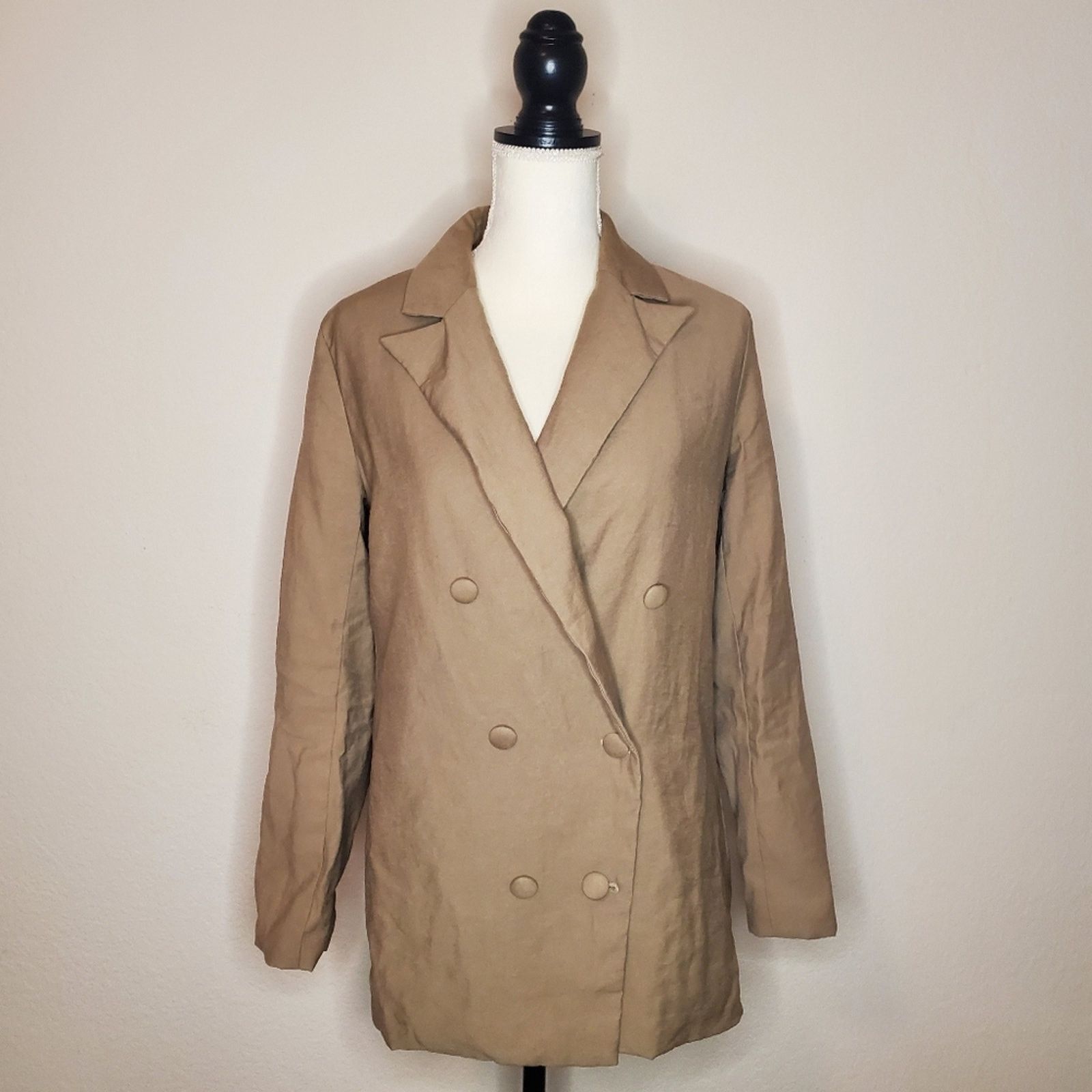 Nasty Gal Nasty Gal Tan Blazer 6 Size M / US 6-8 / IT 42-44 - 1 Thumbnail