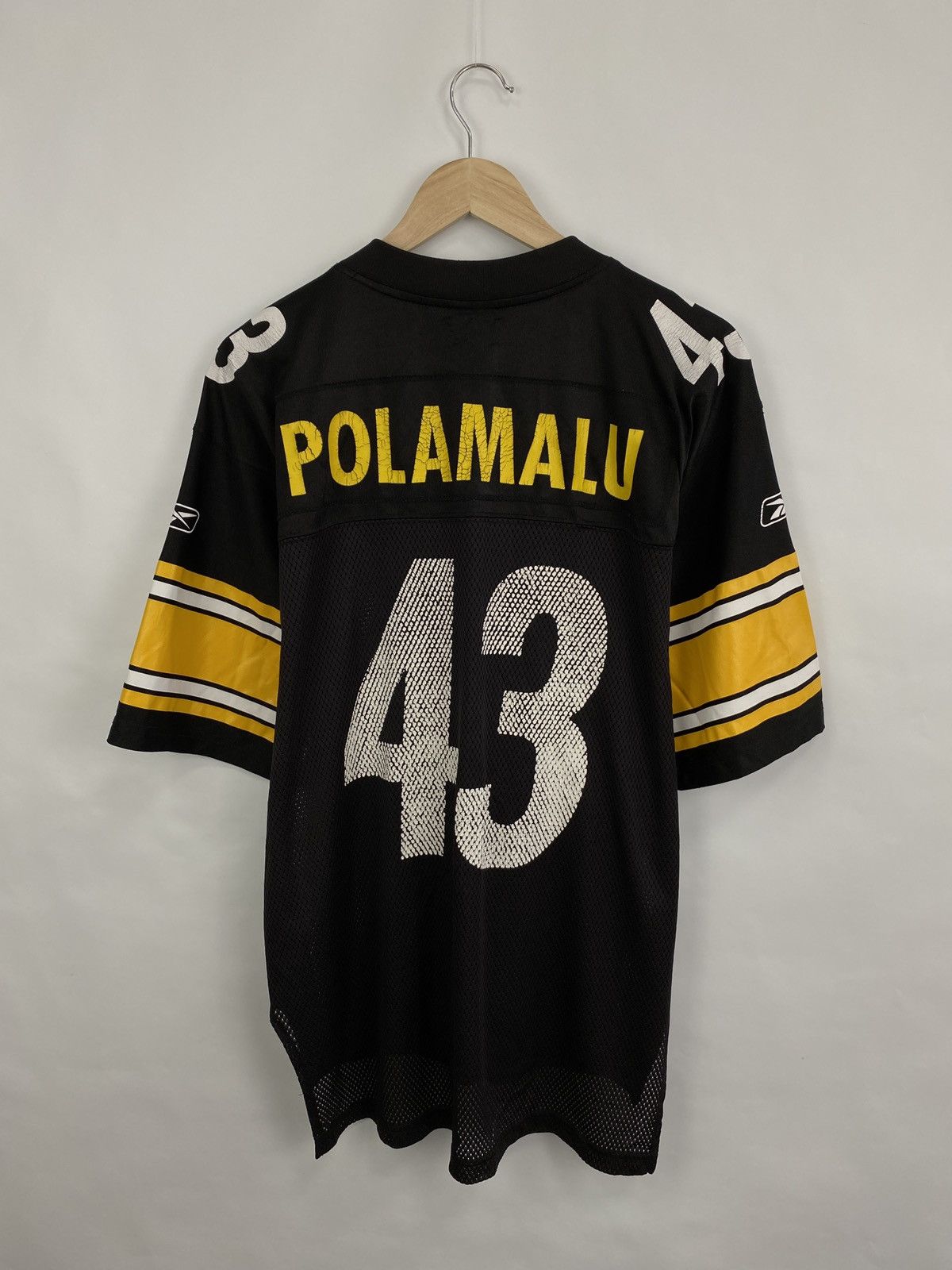 Reebok 🇺🇸 Vintage Y2K NFL Equipment Reebok Polamalu Football Jersey Size US M / EU 48-50 / 2 - 10 Thumbnail
