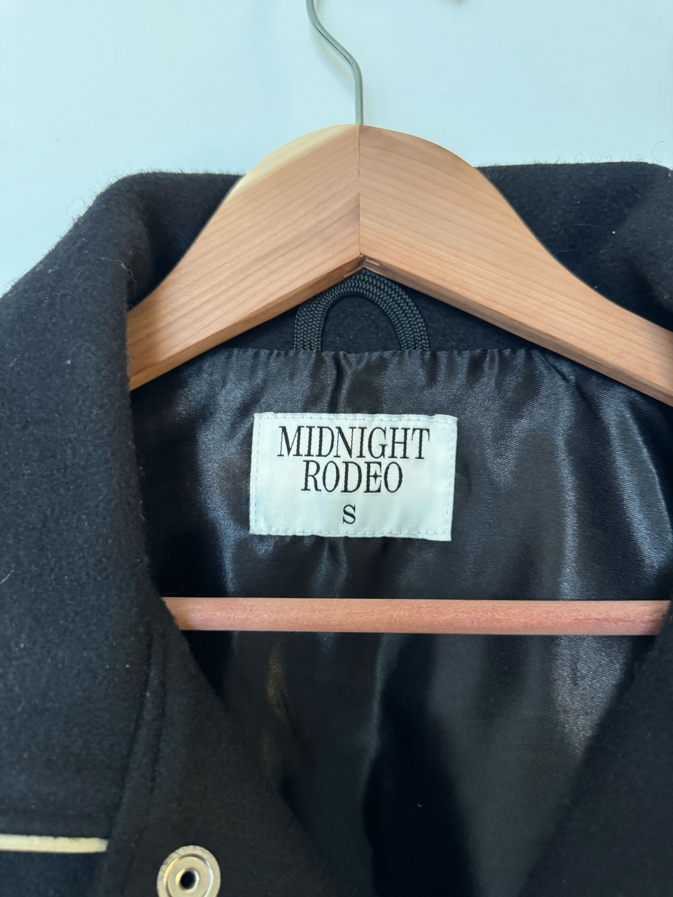 MIDNIGHT RODEO Persistance of Memory Wool & Leather Varsity Size US S / EU 44-46 / 1 - 6 Thumbnail