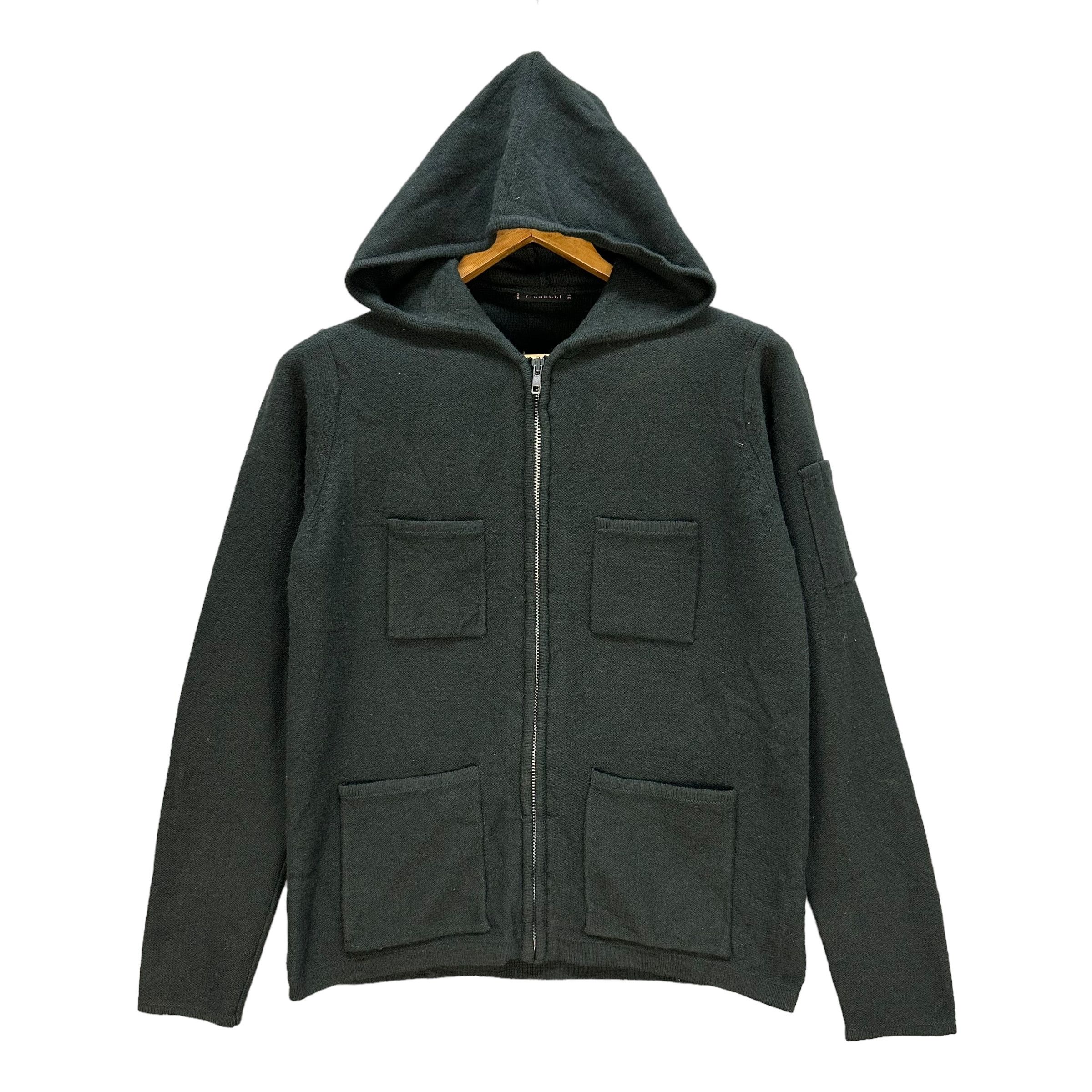 Fiorucci Fiorucci Four Pocket Zipper Hoodie Wool Jacket #A32-0717 Size M / US 6-8 / IT 42-44 - 1 Thumbnail