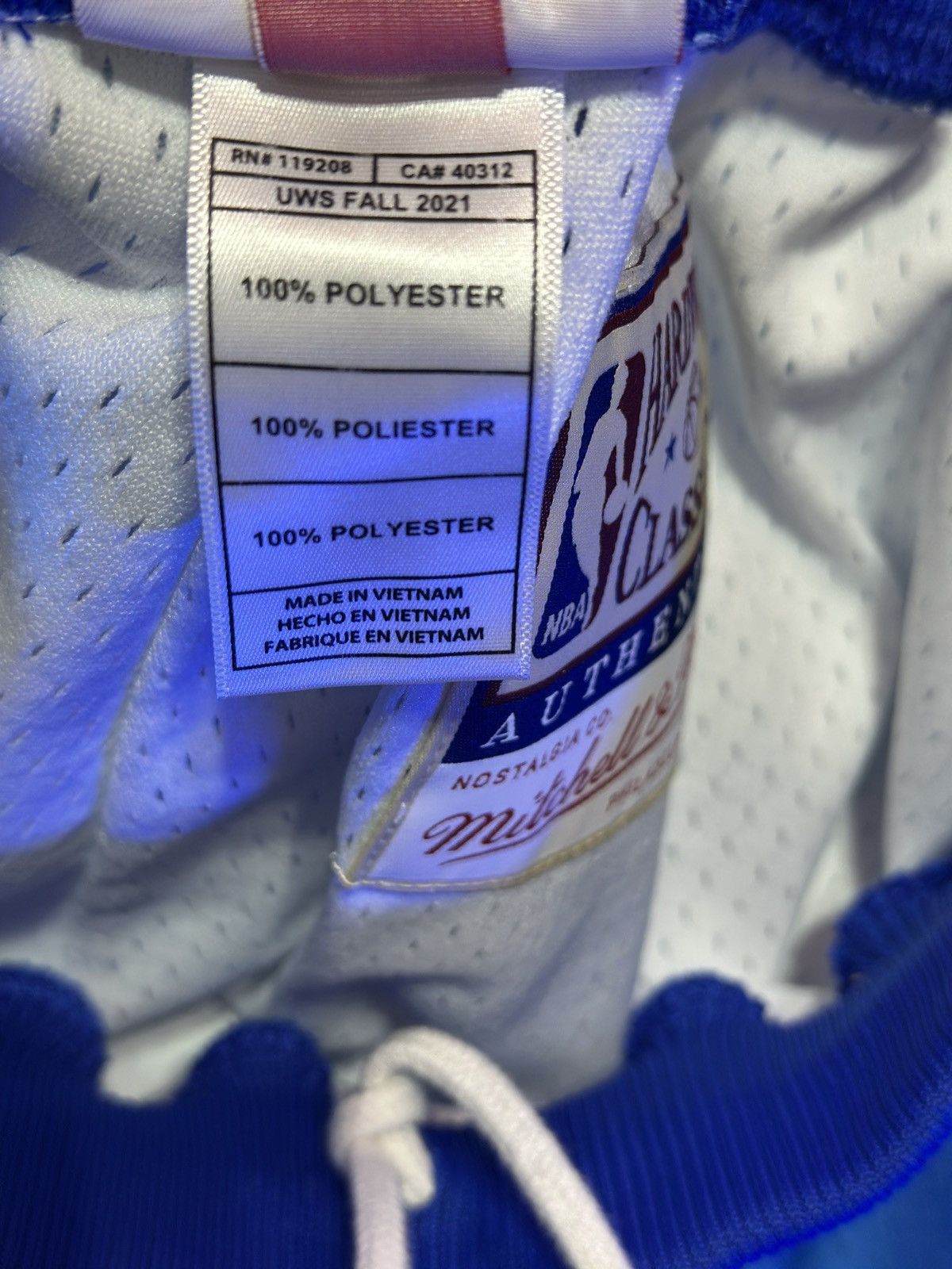 Mitchell & Ness 90-91 Mitchell & Ness New Jersey Nets Authentic Shorts Large Size US 35 - 9 Thumbnail